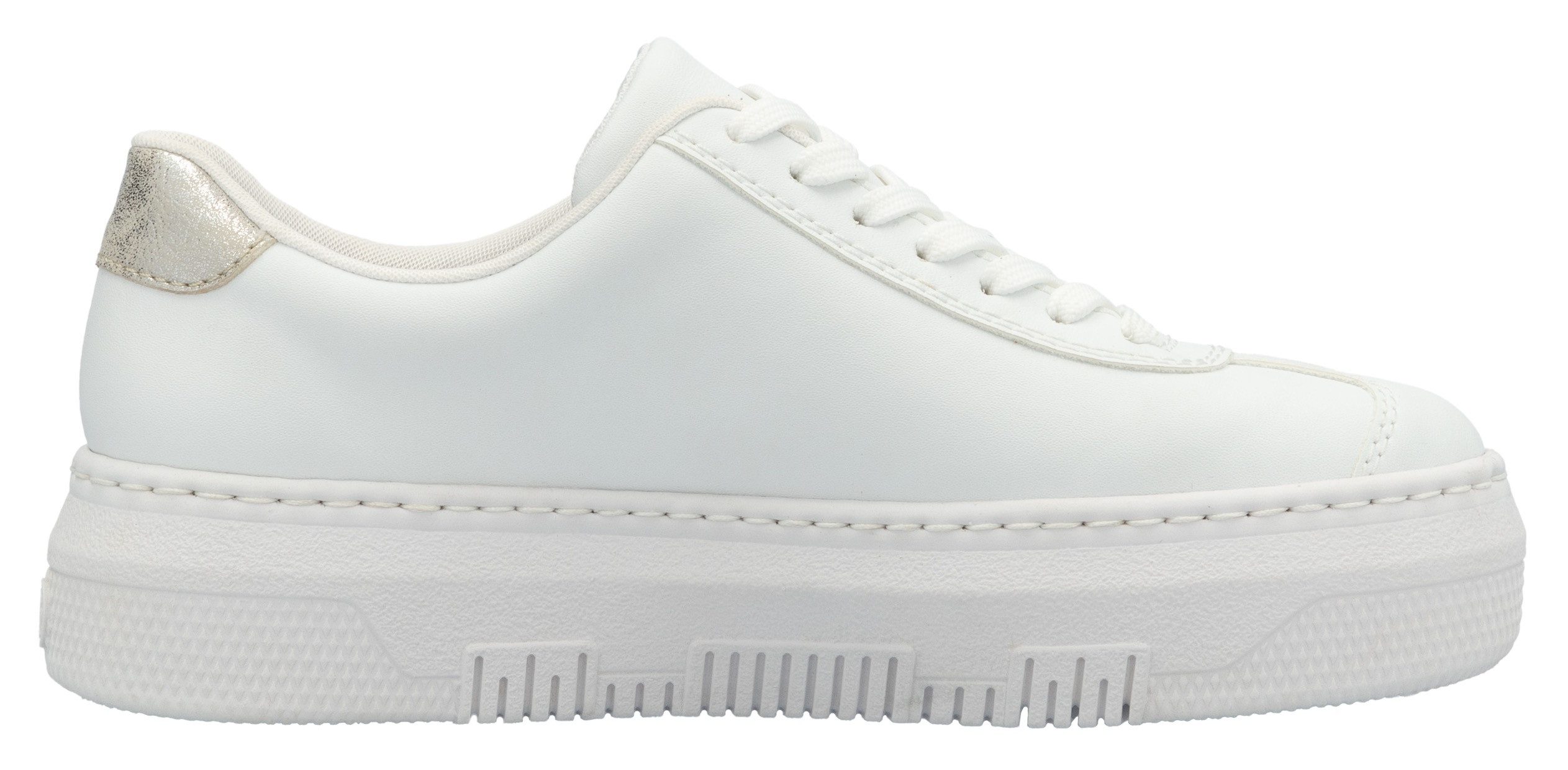 Rieker Plateausneakers veterschoen, lage schoen, vrijetijdsschoen met gepolsterde schachtversteviging