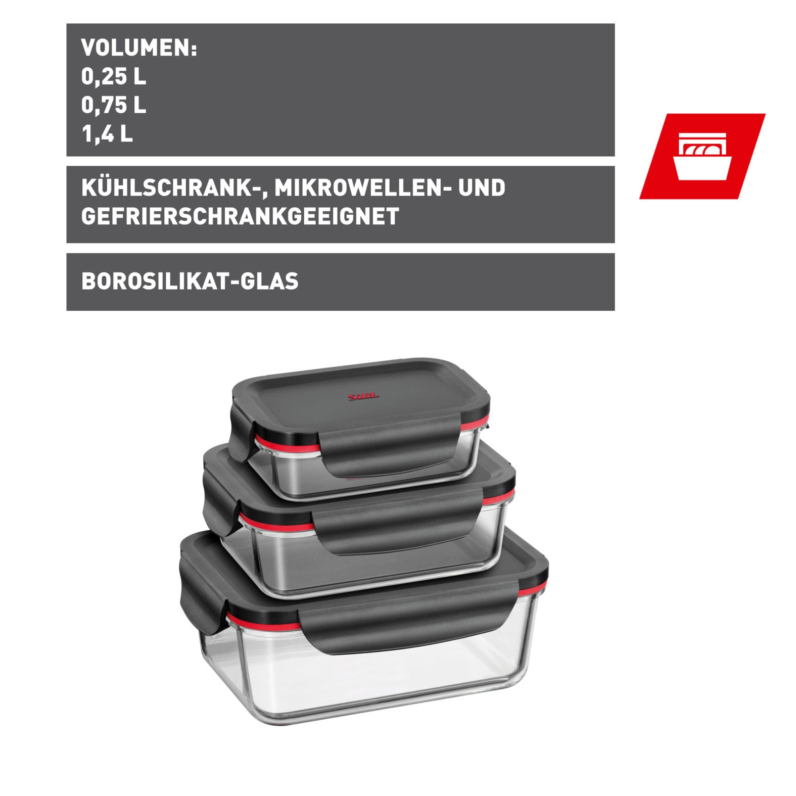 Silit Voorraadbus Storio met aromadeksel (set, 3-delig)