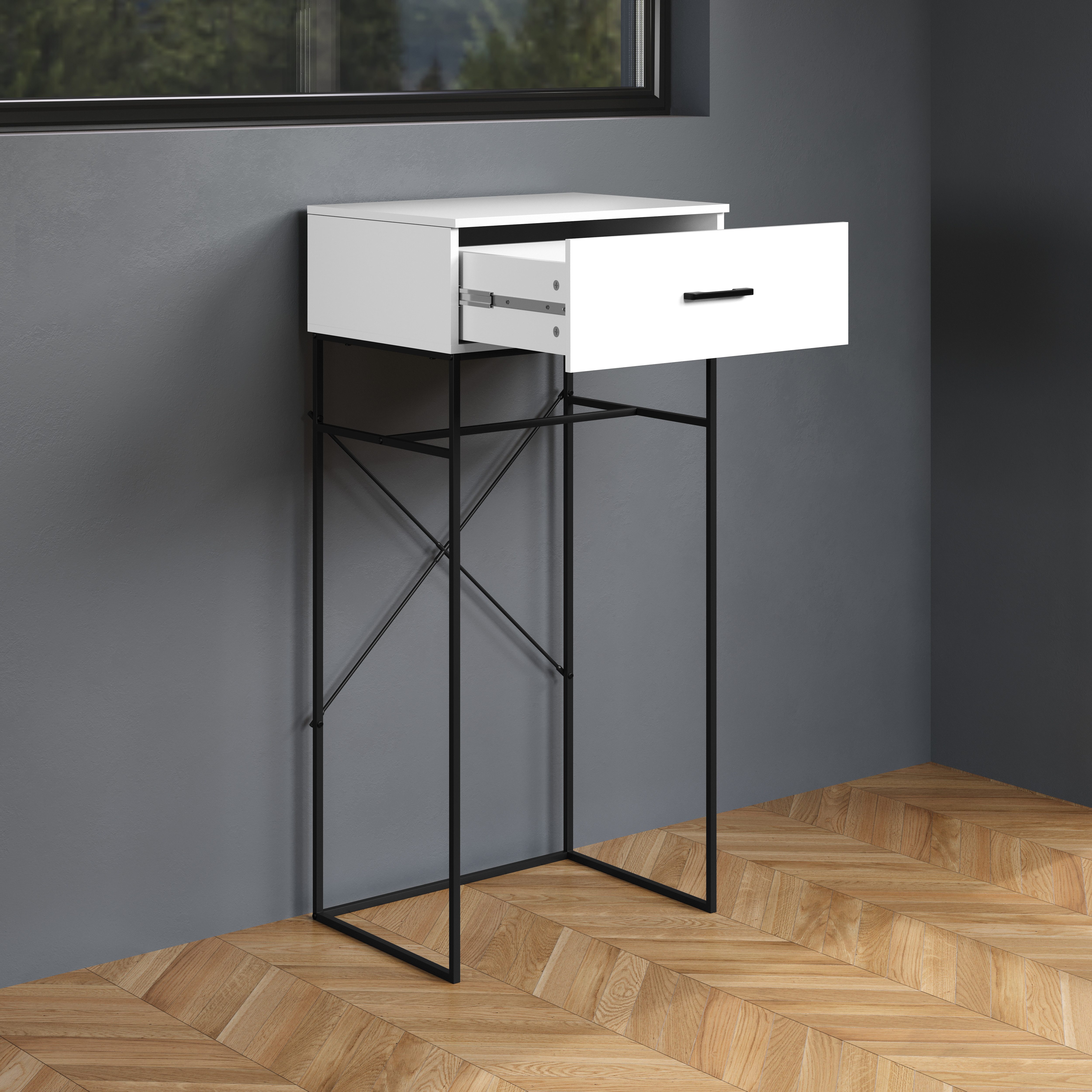 INOSIGN Bijzettafel Sterling Console tafel met lade en geïntegreerde ophangbeugel - 60/48/132 cm (1 stuk)