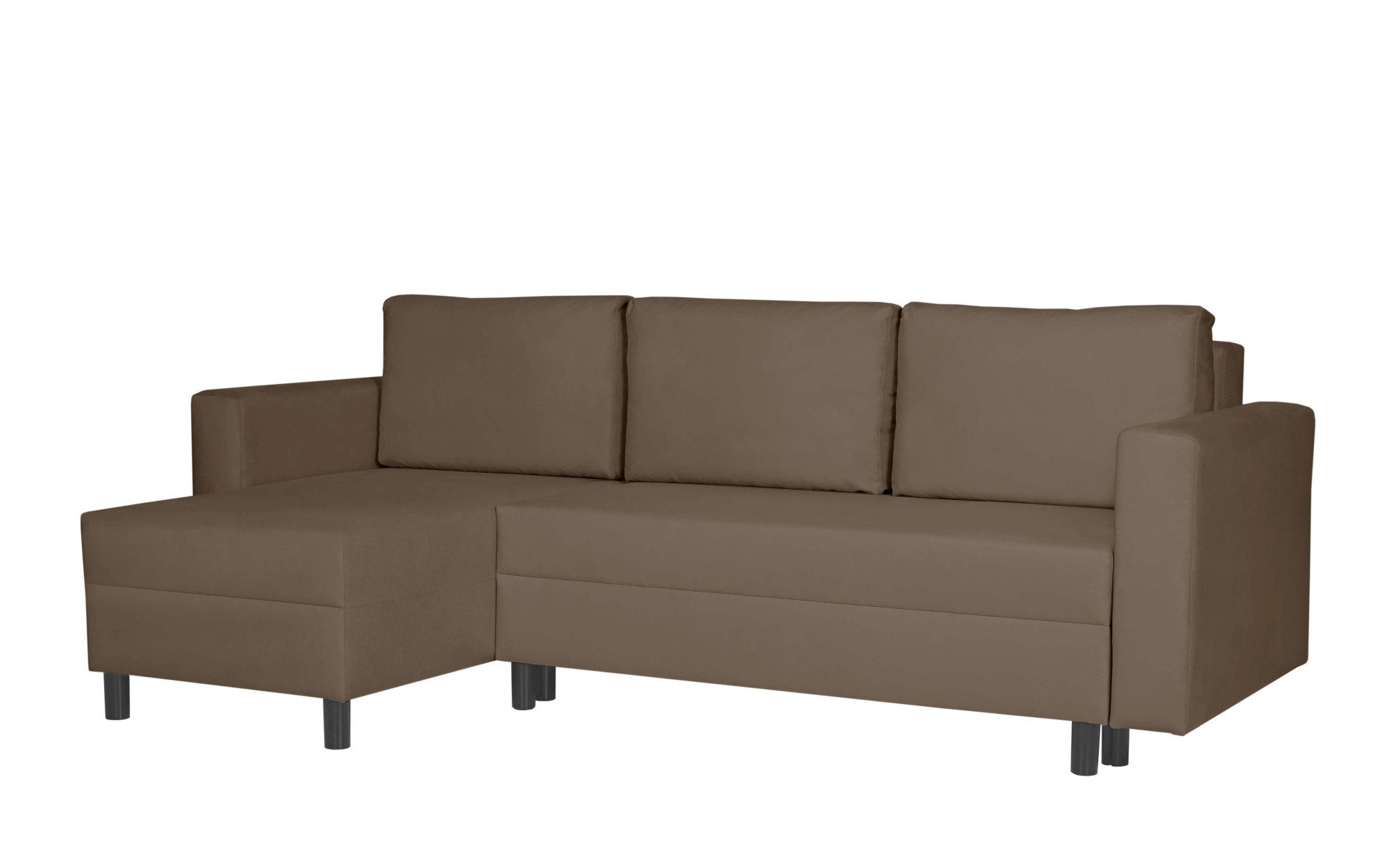 INOSIGN Hoekbank GLENOE slaapbank met bedlade, ottomane aan beide zijden te monteren L-vorm, afmetingen B/D/H: 230/135/84,5 cm, velvet & zachte structuur