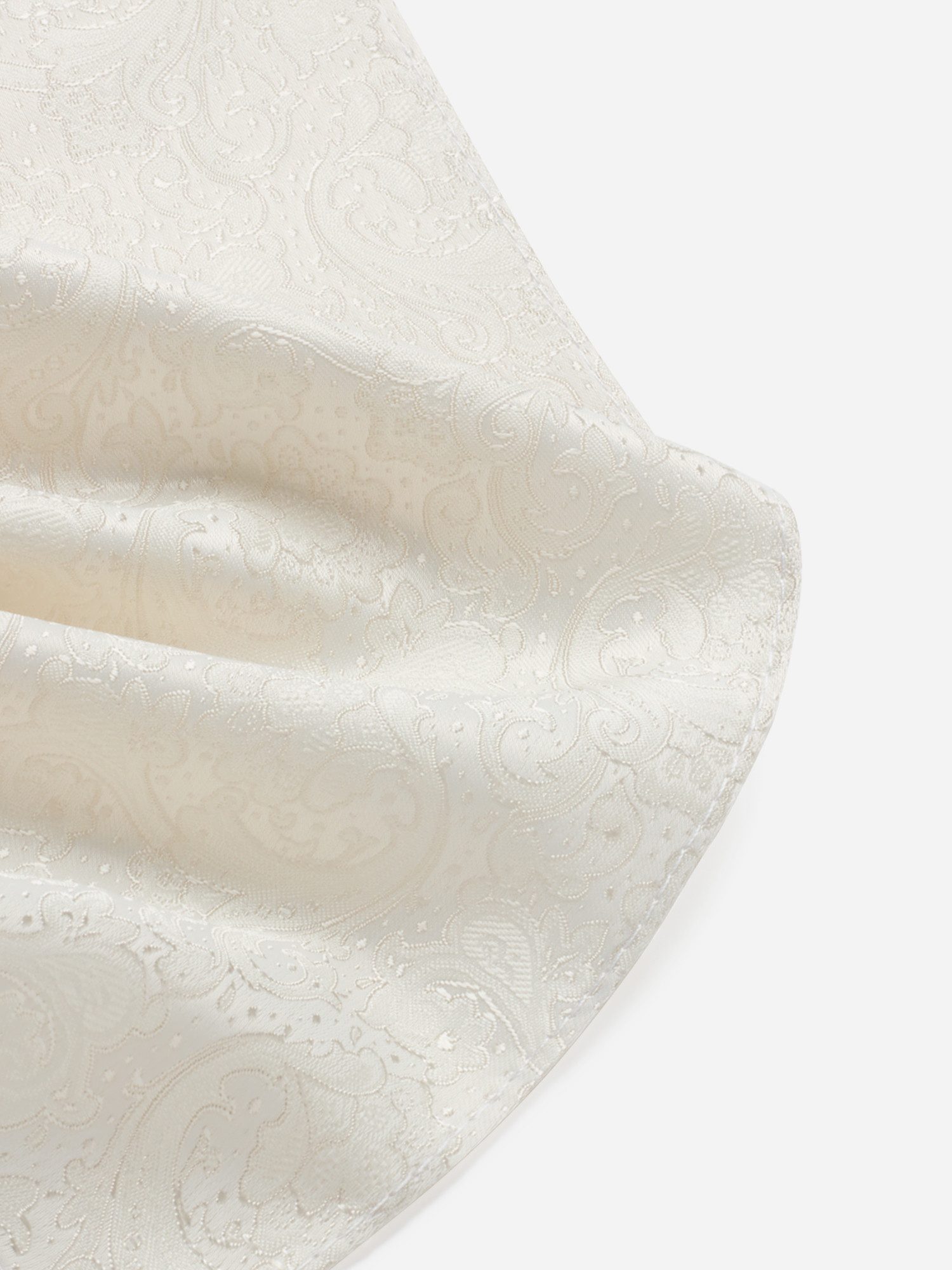 MONTI Pochet Titanium Paisley-patroon, hoogwaardig verwerkt zakdoek handgerold