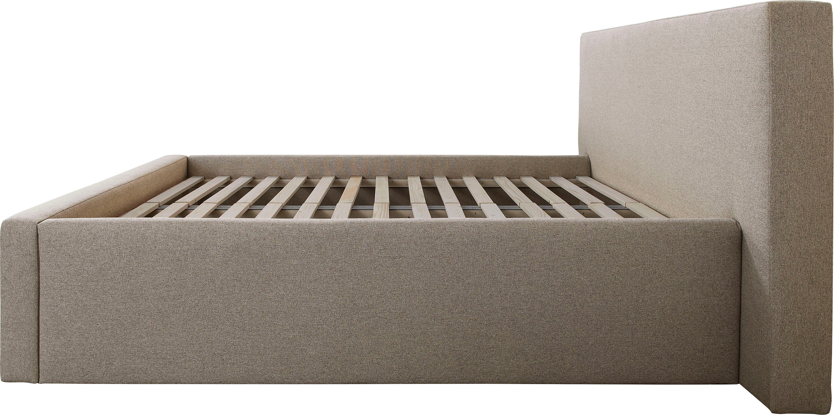 INOSIGN Gestoffeerd bed DALINA rechtlijnig hoofdbord, in 5 breedten, ook in 220 cm lengte