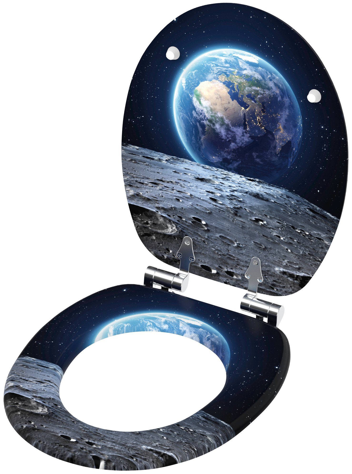 Sanilo Toiletzitting Earth met softclosemechanisme, bxl: 37,7x 42,0 - 47,0 cm