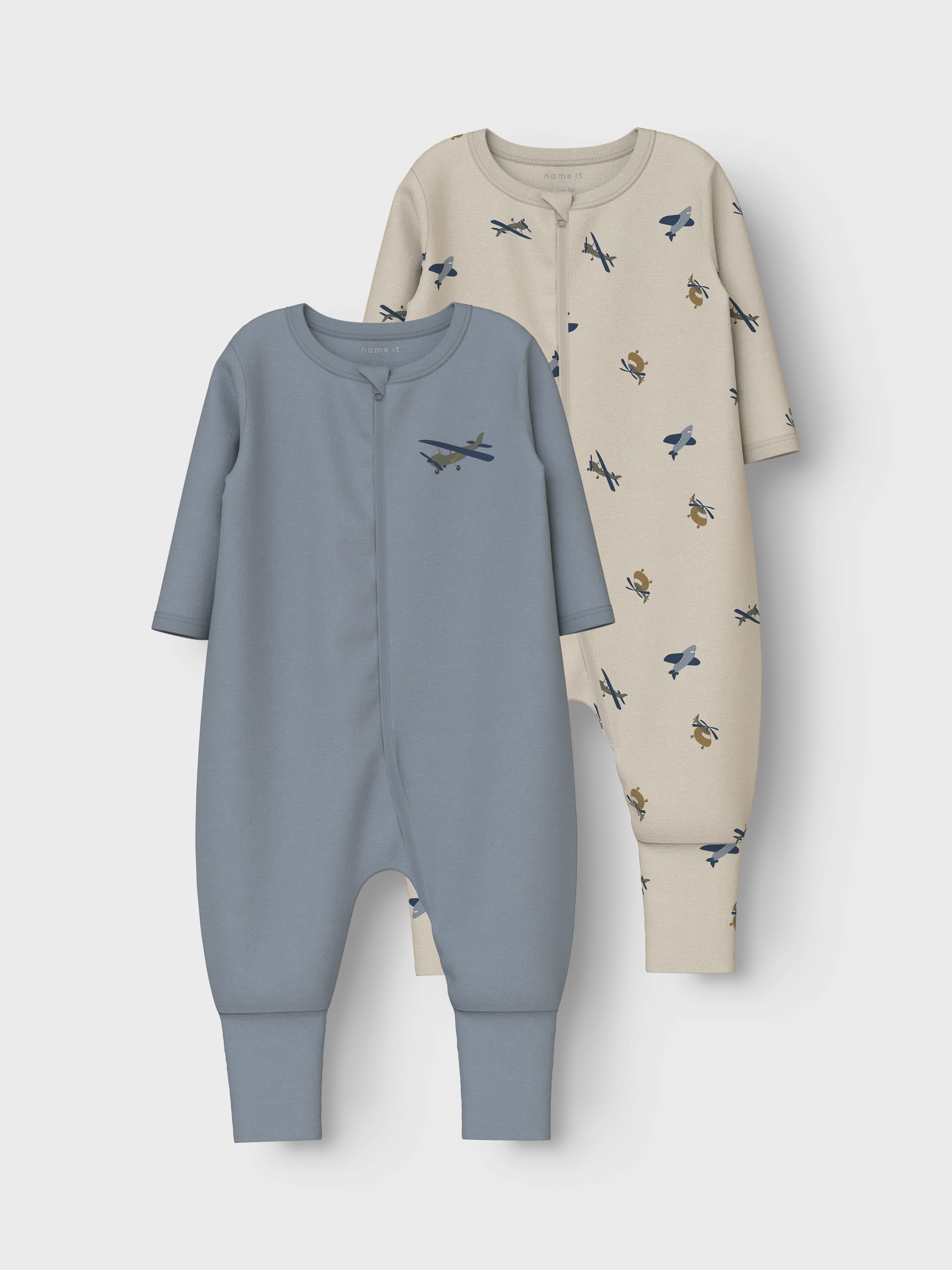 Name It Pyjama NBMNIGHTSUIT 2P ZIP FF AIRPLANE NOOS (set, 2-delig)