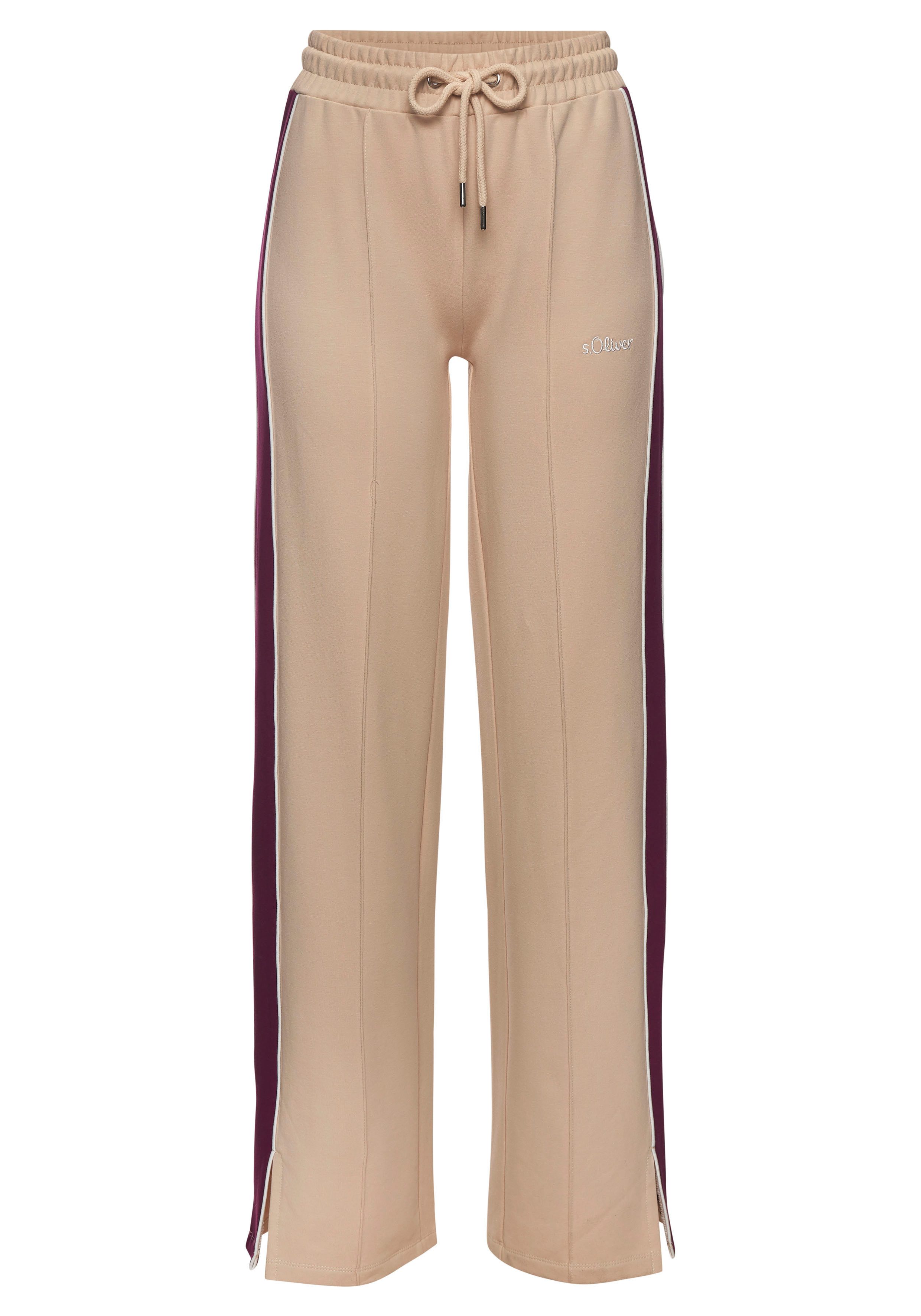 s.Oliver RED LABEL Beachwear Sweatbroek Loungebroek met contraststrepen en pipings loungewear