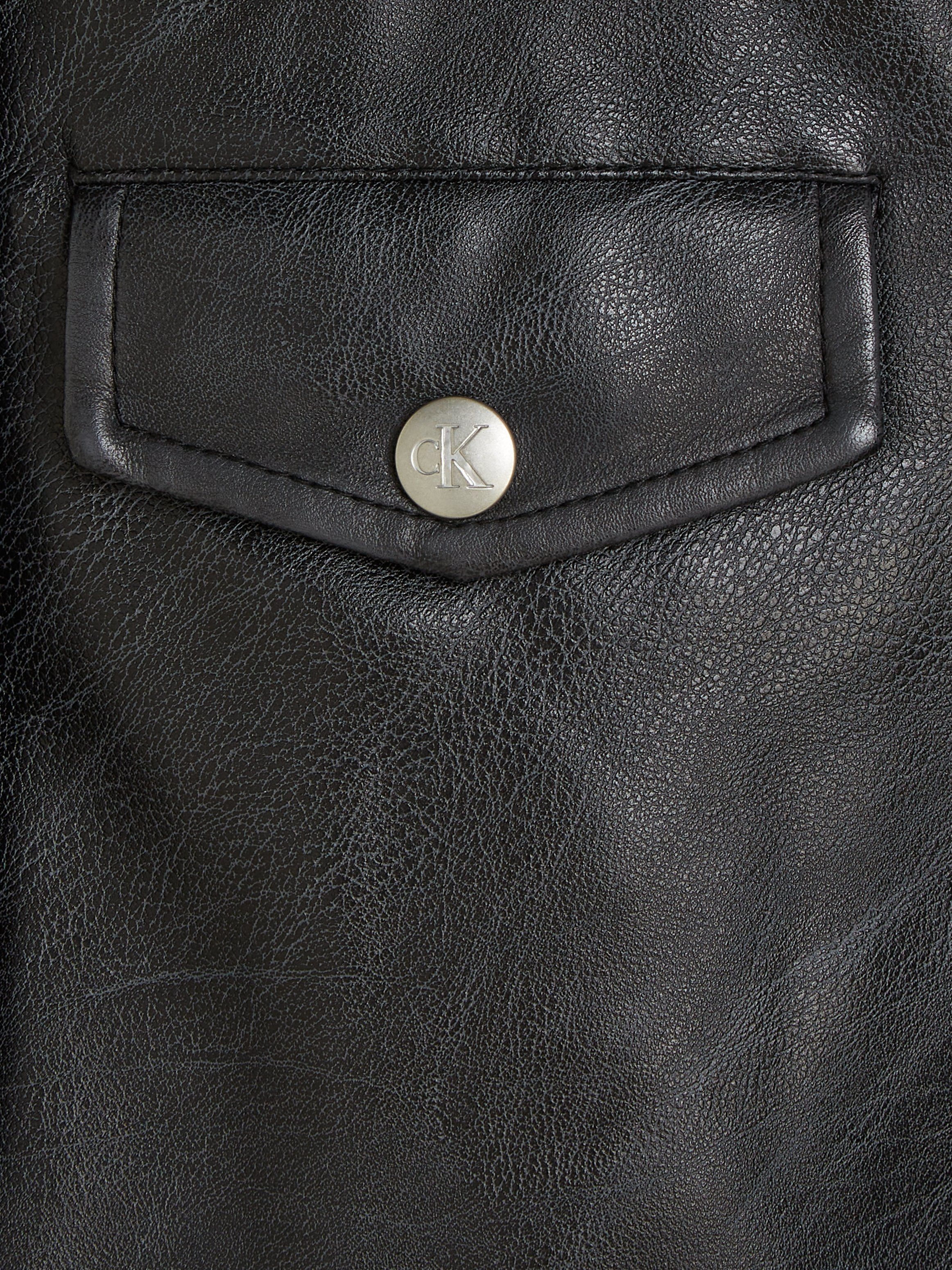 Calvin Klein Imitatieleren jack SHORT FAUX LEATHER JACKET