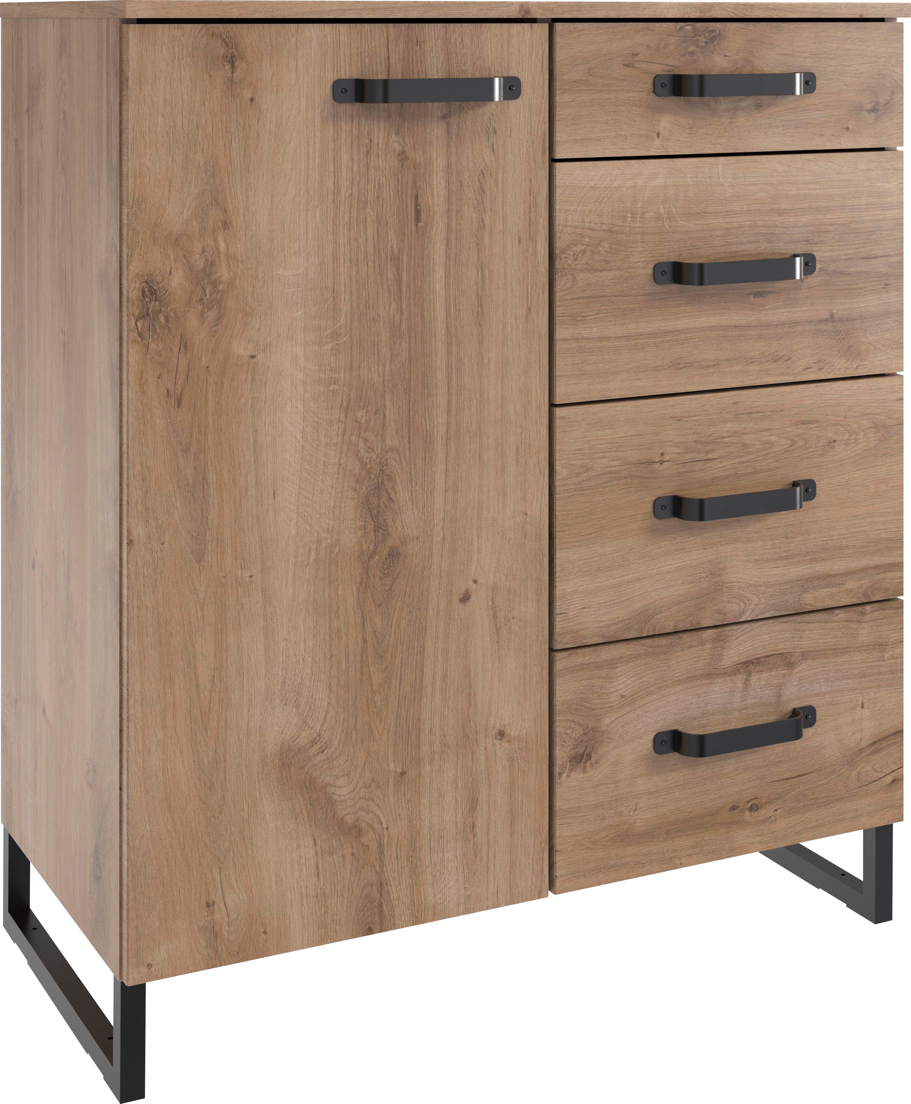 Wimex Kast met laden en deuren Detroit by fresh to go commodes & ladekasten maat 81x41x92 cm beige