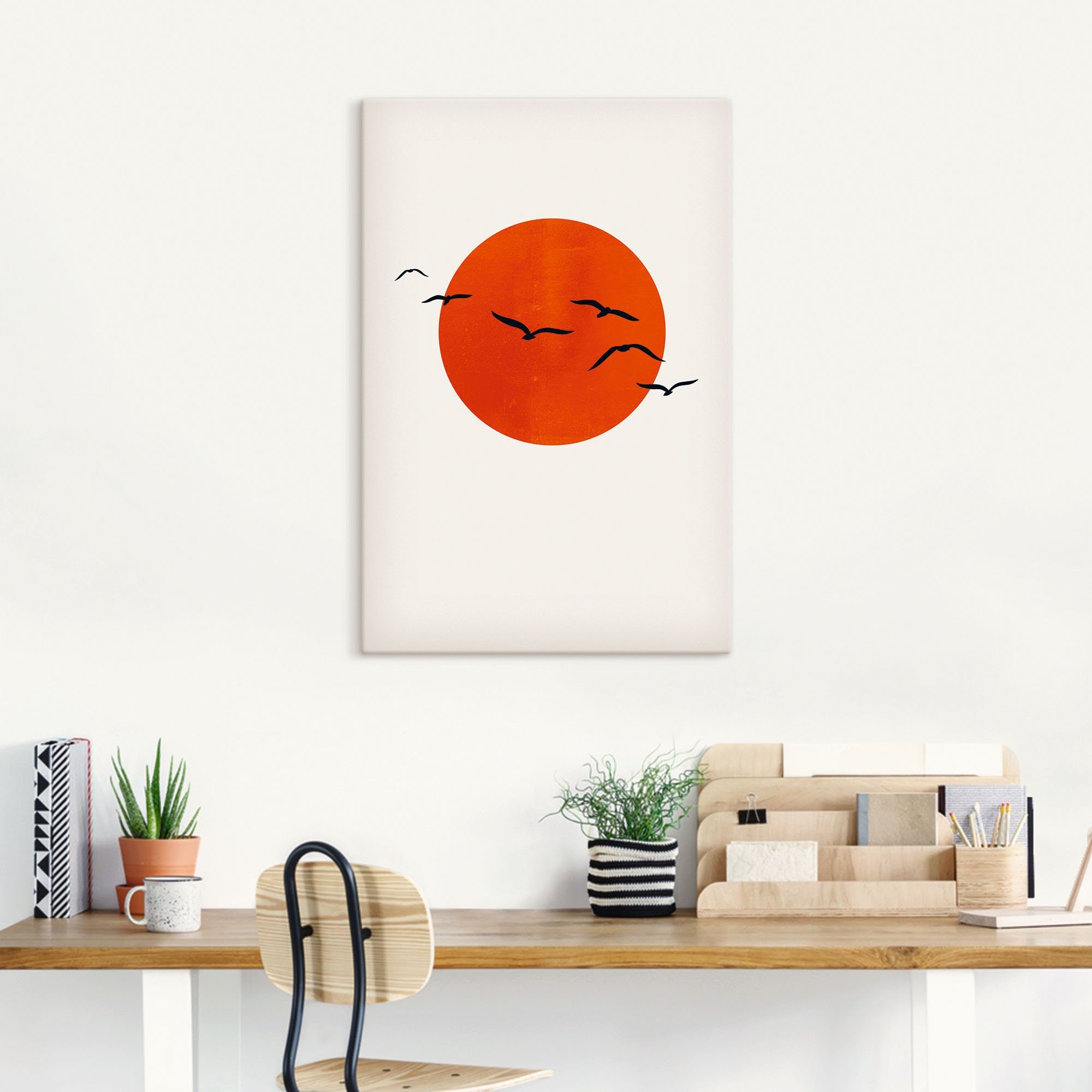 Artland Artprint op linnen Een zonnige dag gespannen op een spieraam