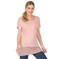 casual looks 2-in-1-shirt shirt + top (1-delig) roze