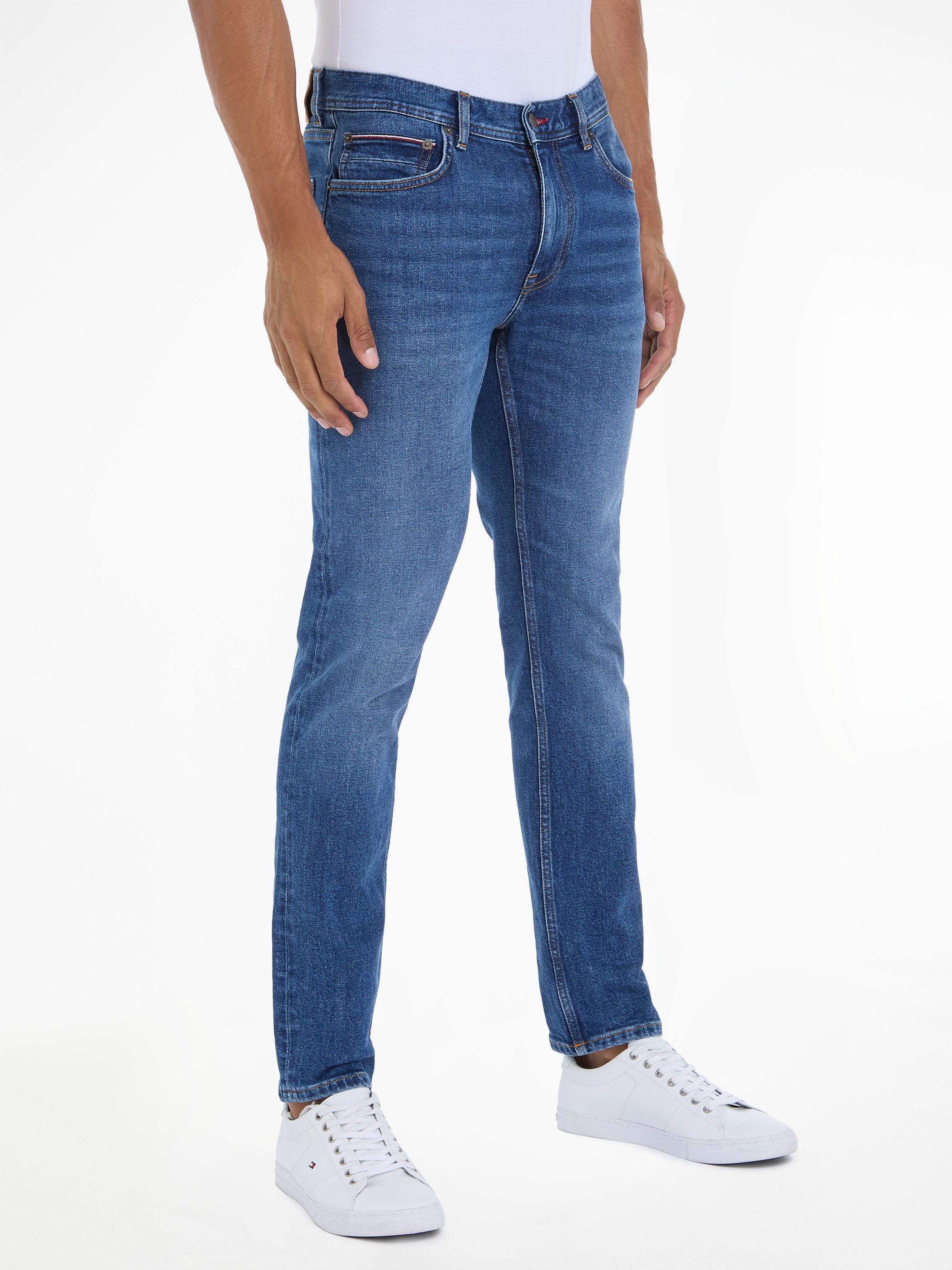 Tommy Hilfiger Denim Jeans Regular Fit Knoopsluiting Blue Heren