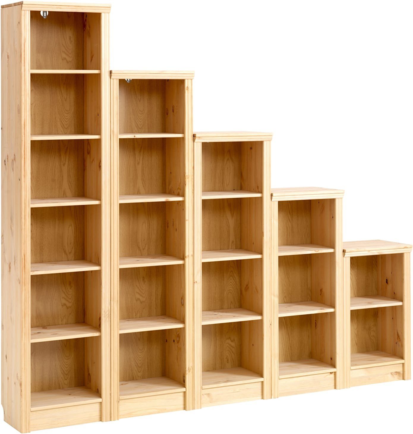 heine home Rek rekken maat Hxbxd ca. 151,5/40/29 cm, 5 open vakken beige