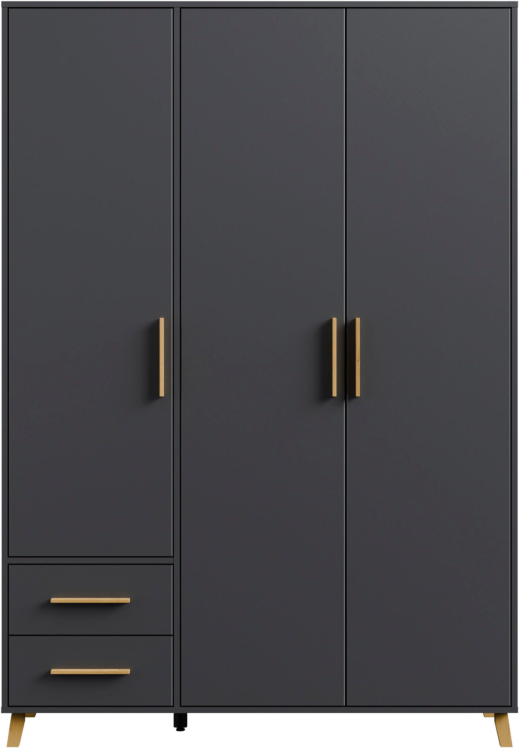rauch Draaideurkast Kledingkast kast garderobe waskast SHINJO Grepen en voeten van massief hout met 2 lades MADE IN GERMANY