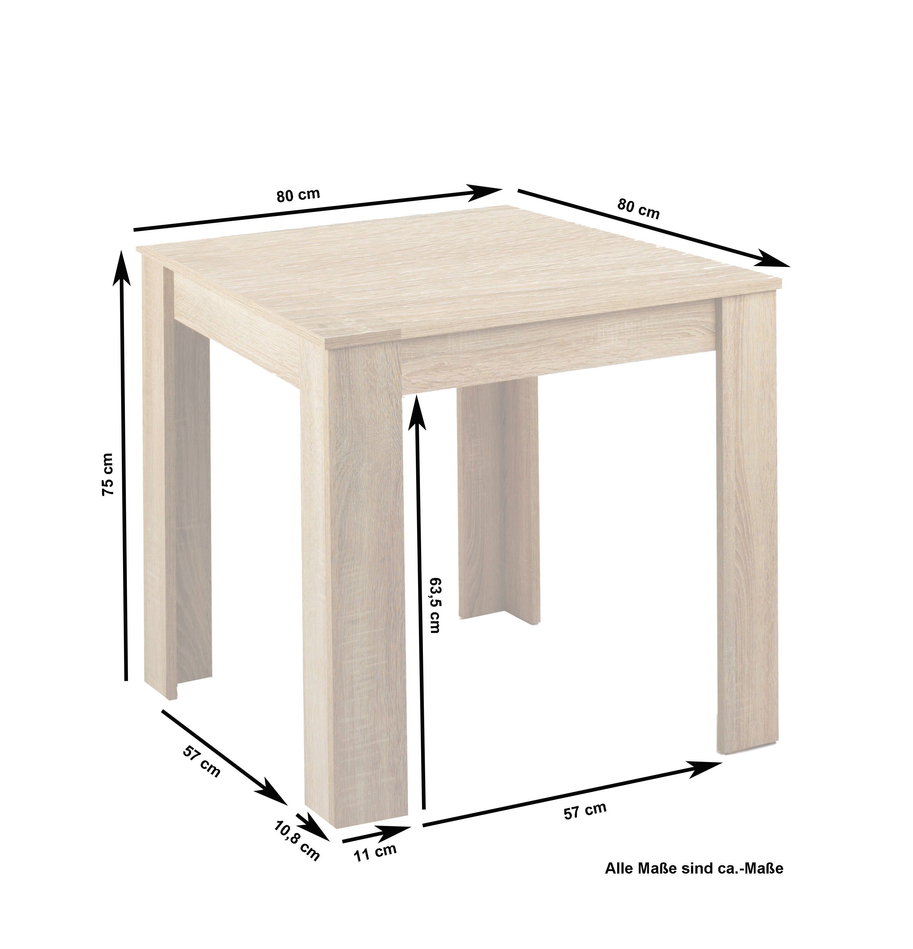 byLIVING Eettafel Nepal breedte 80/ 90/ 120 of 140 cm, verschillende uitvoeringen beschikbaar