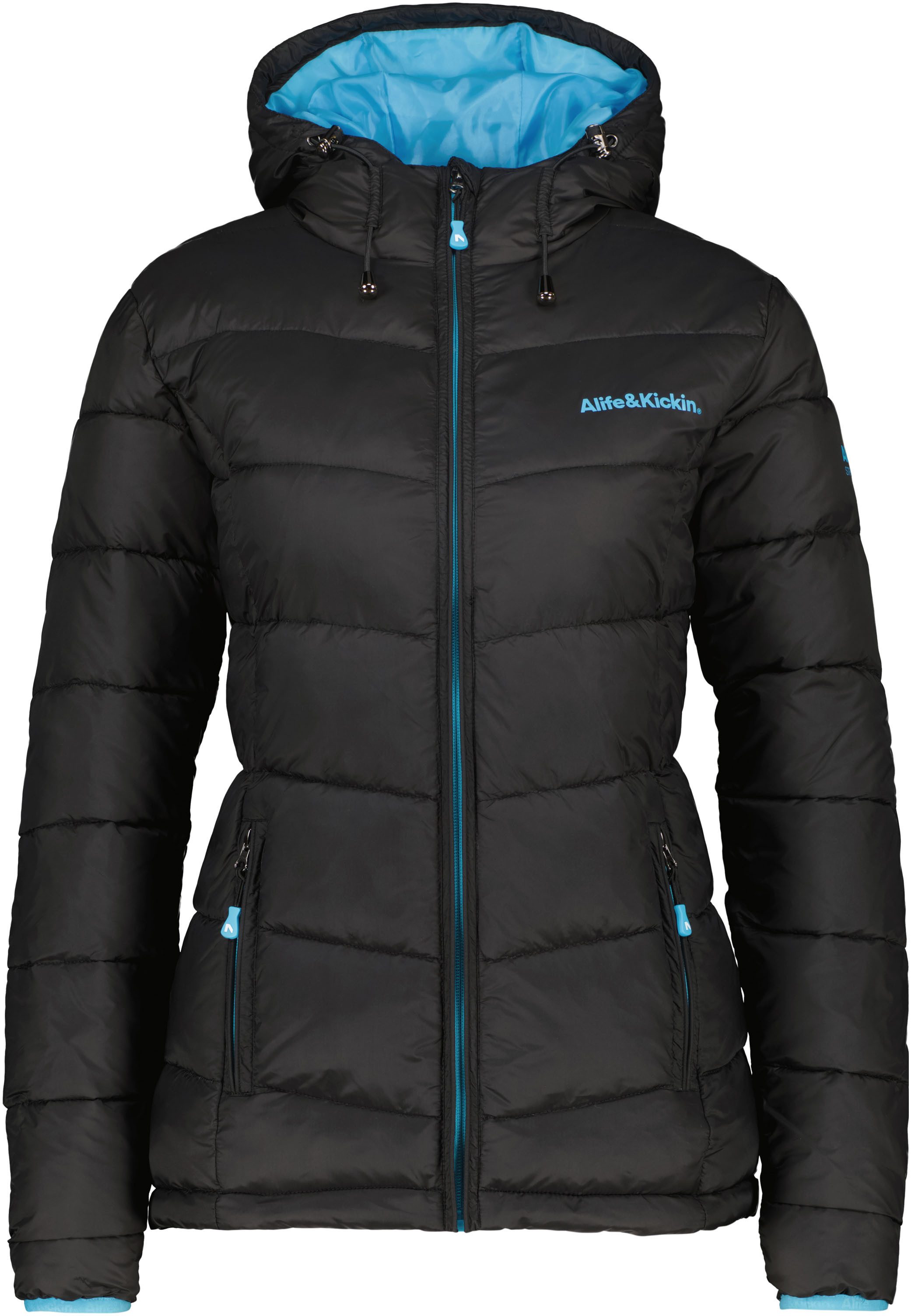 Alife & Kickin Gewatteerde jas AndriaAK lichte getailleerde tussenjas met brede stiksels en capuchon