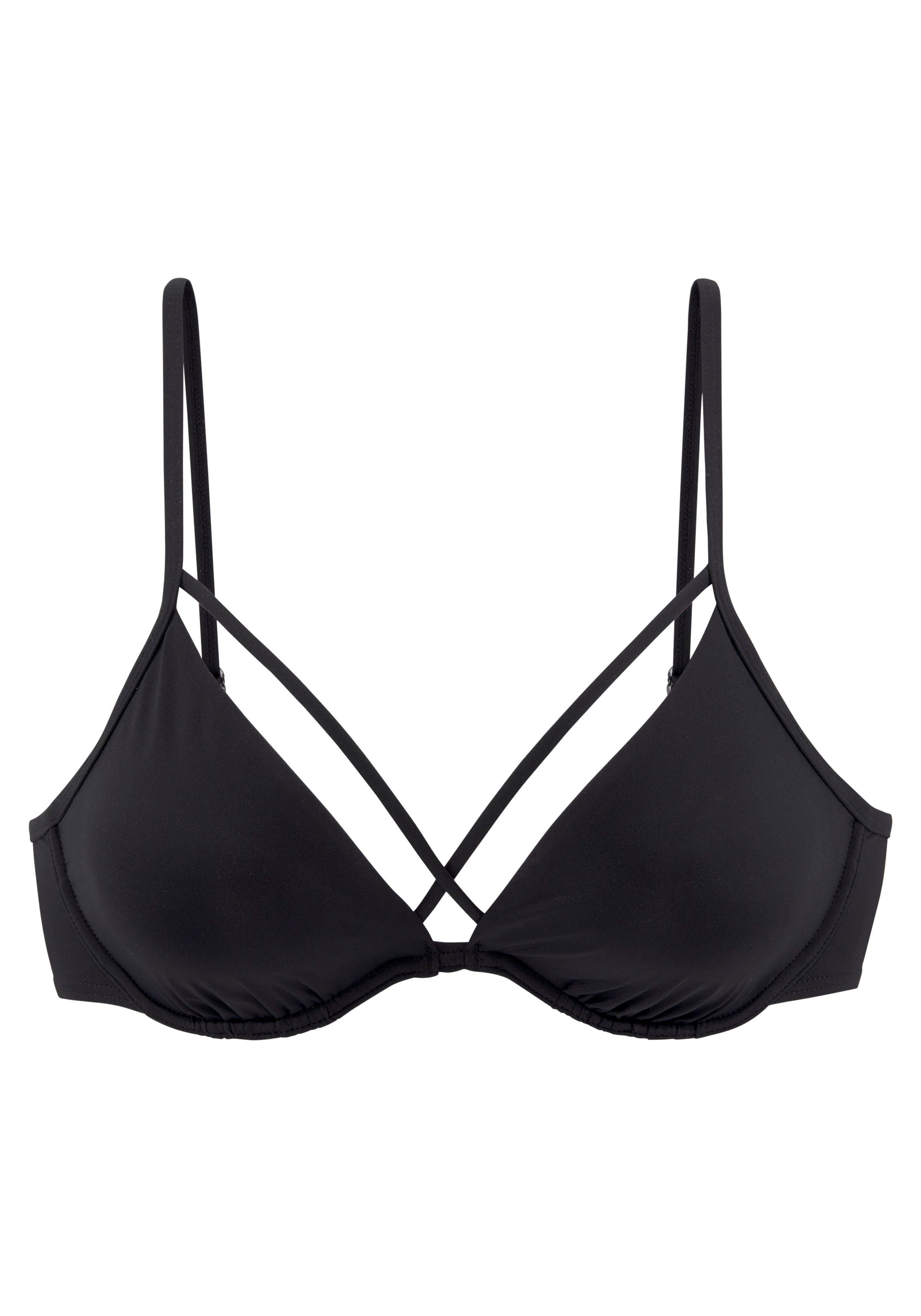 Lascana Bikinitop met beugels Shora met sierbandjes