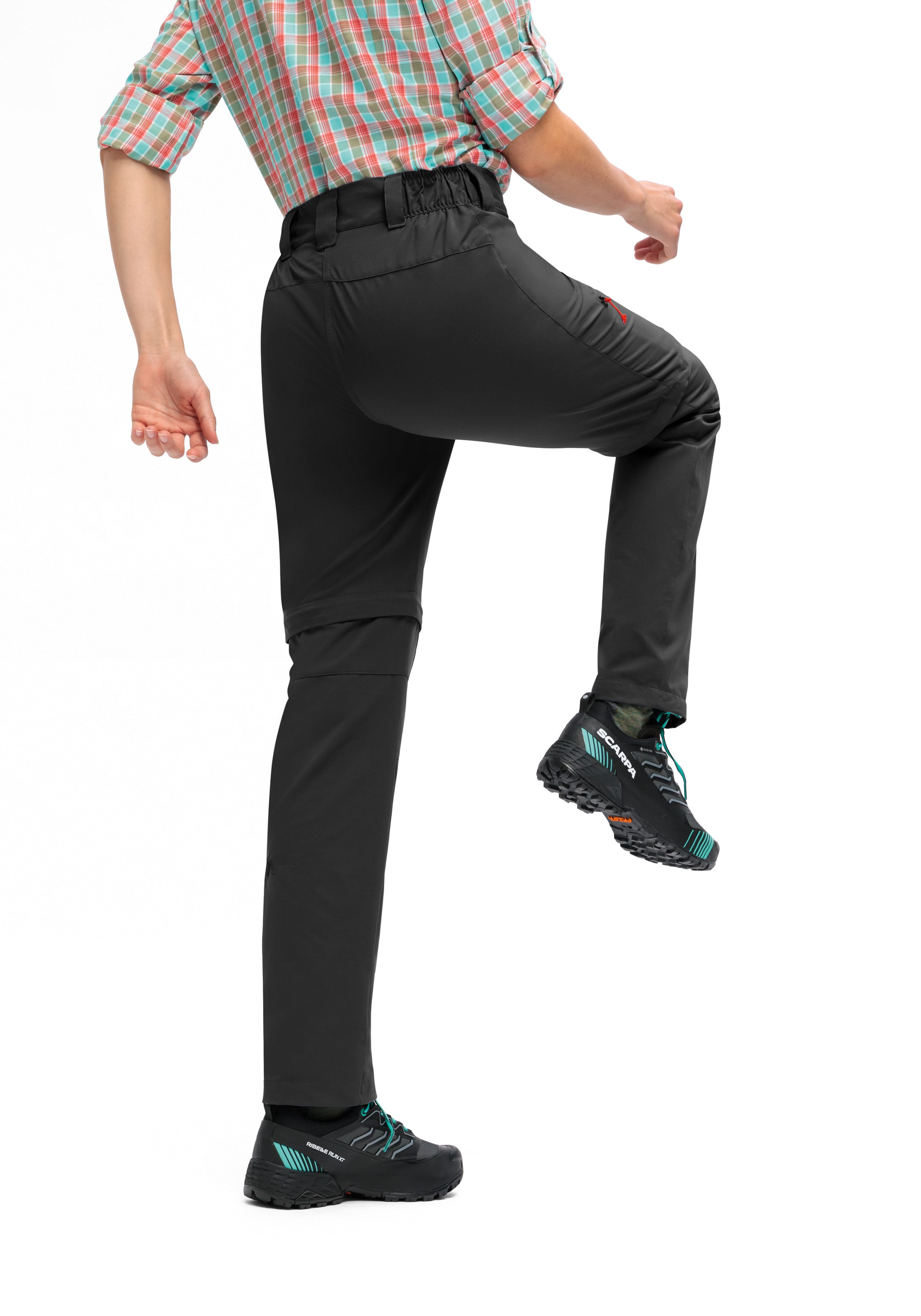 Maier Sports Outdoorbroek Nata Zip Loop Dames wandelbroek, zip-off functionele broek, 3 zakken, regular fit