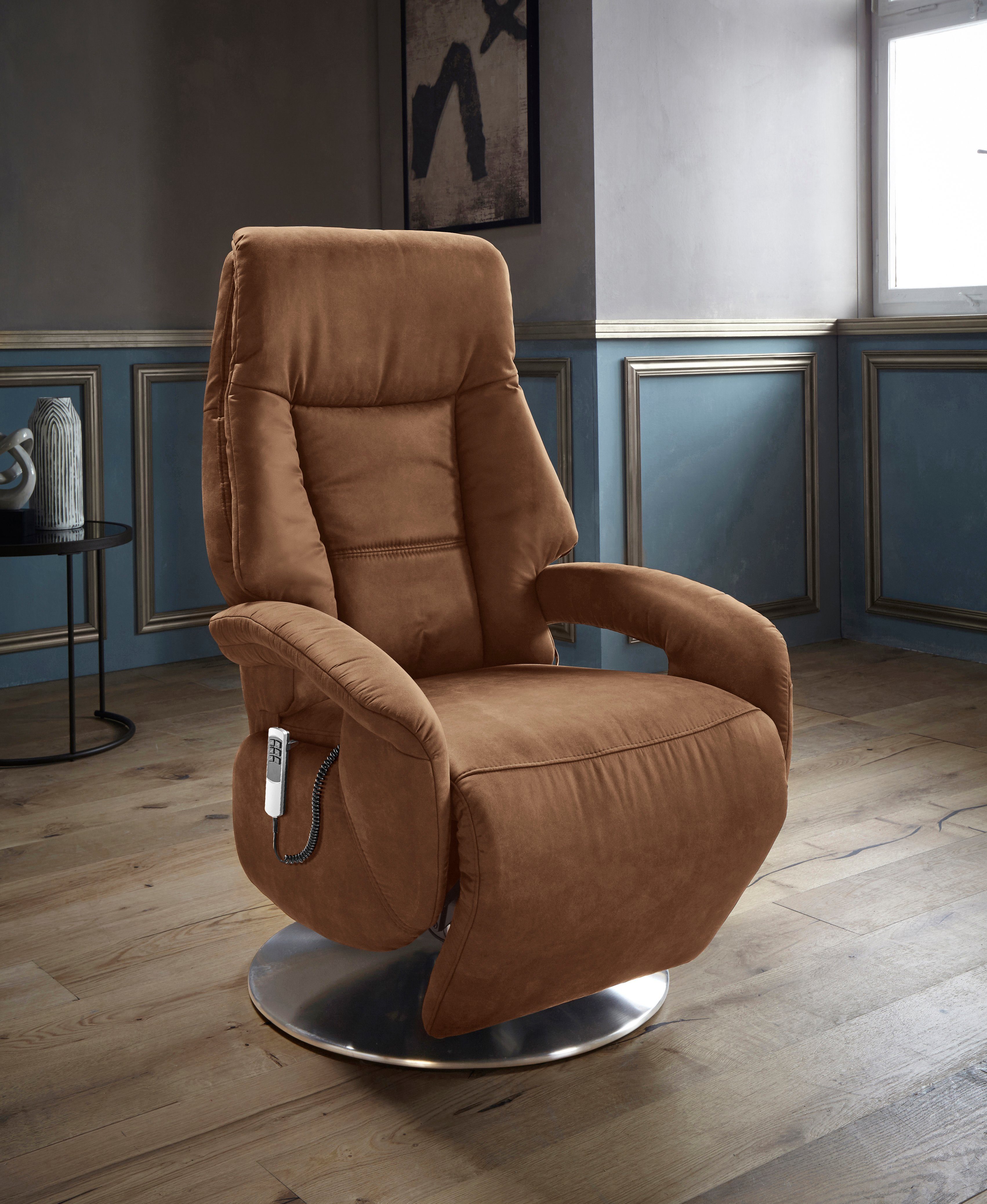sit&more Relaxfauteuil Enjoy in maat l, naar keuze met motor en opstahulp (set) tv-fauteuils maat Luxe-microvezel bruin