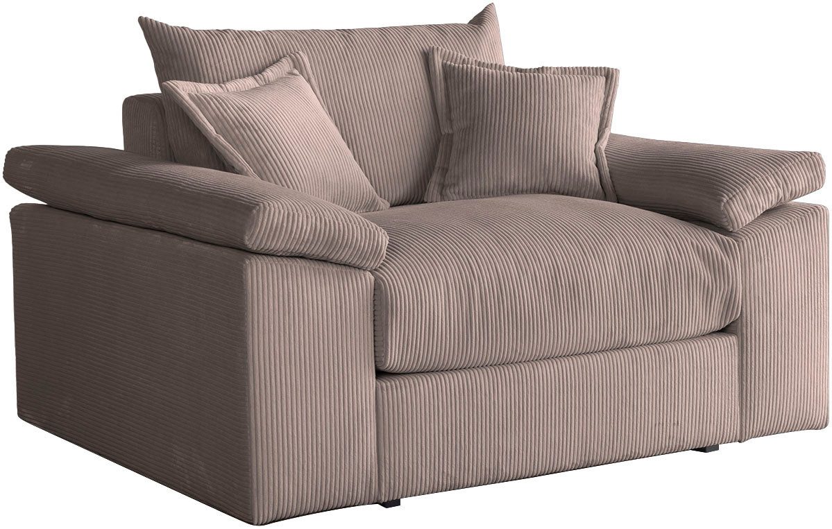 Home affaire XXL-fauteuil Soft&Cosy in corduroy, inclusief 2 sierkussens