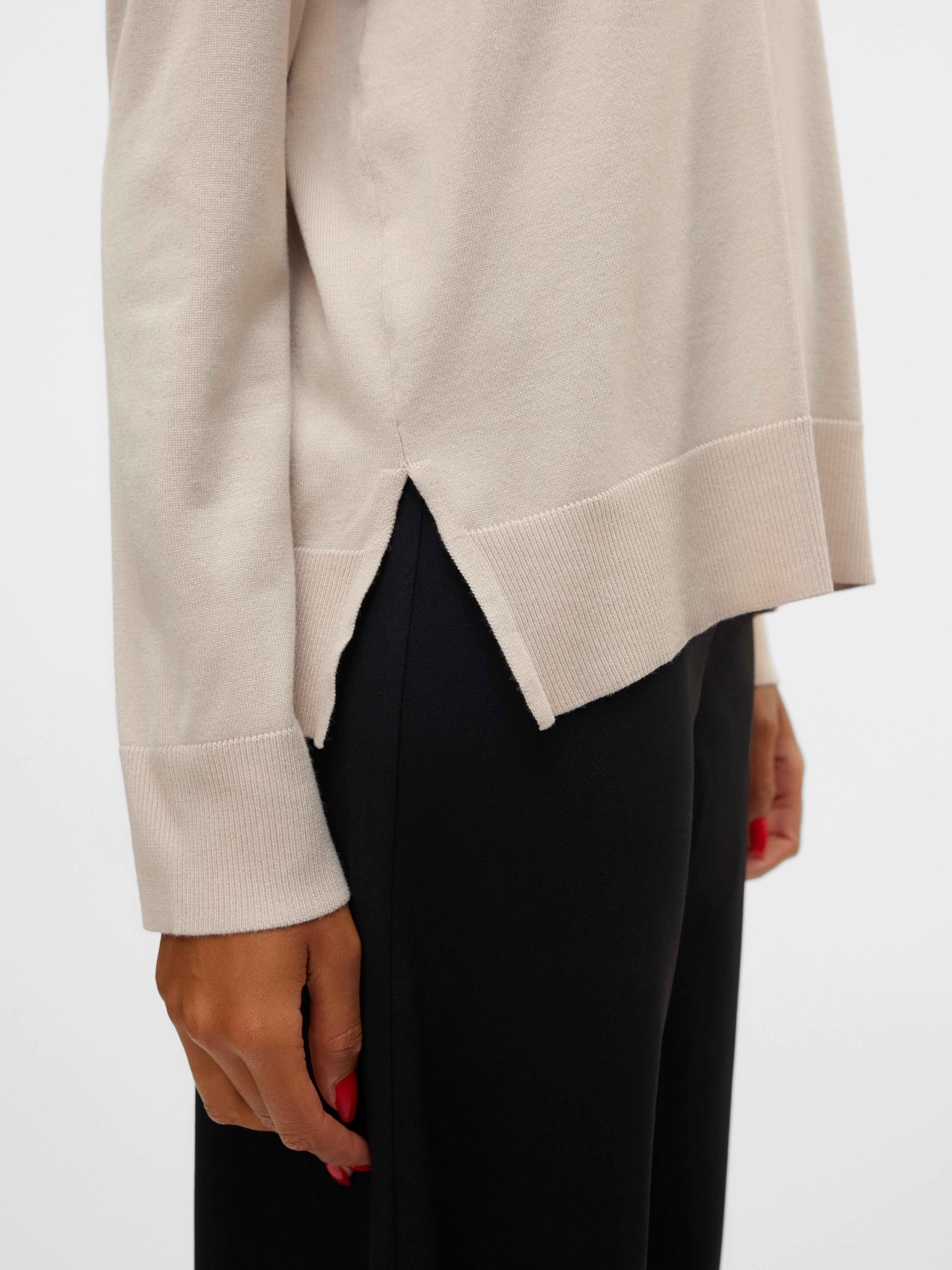 Vero Moda Gebreide trui VMSILJE LS V-NECK PULLOVER GA NOOS