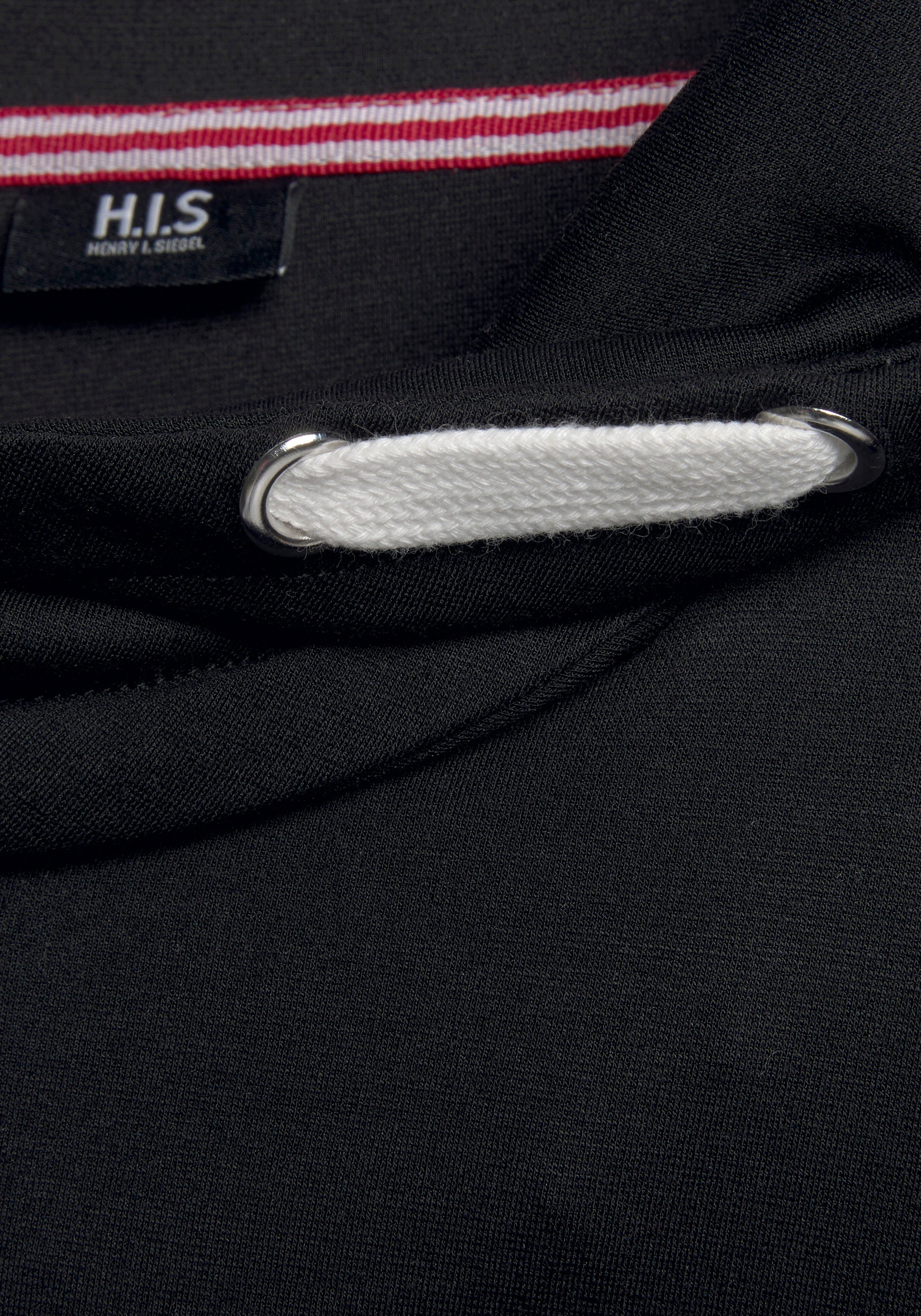 H.I.S Sweatshirt met gestreepte ribboord, loungewear, loungepak