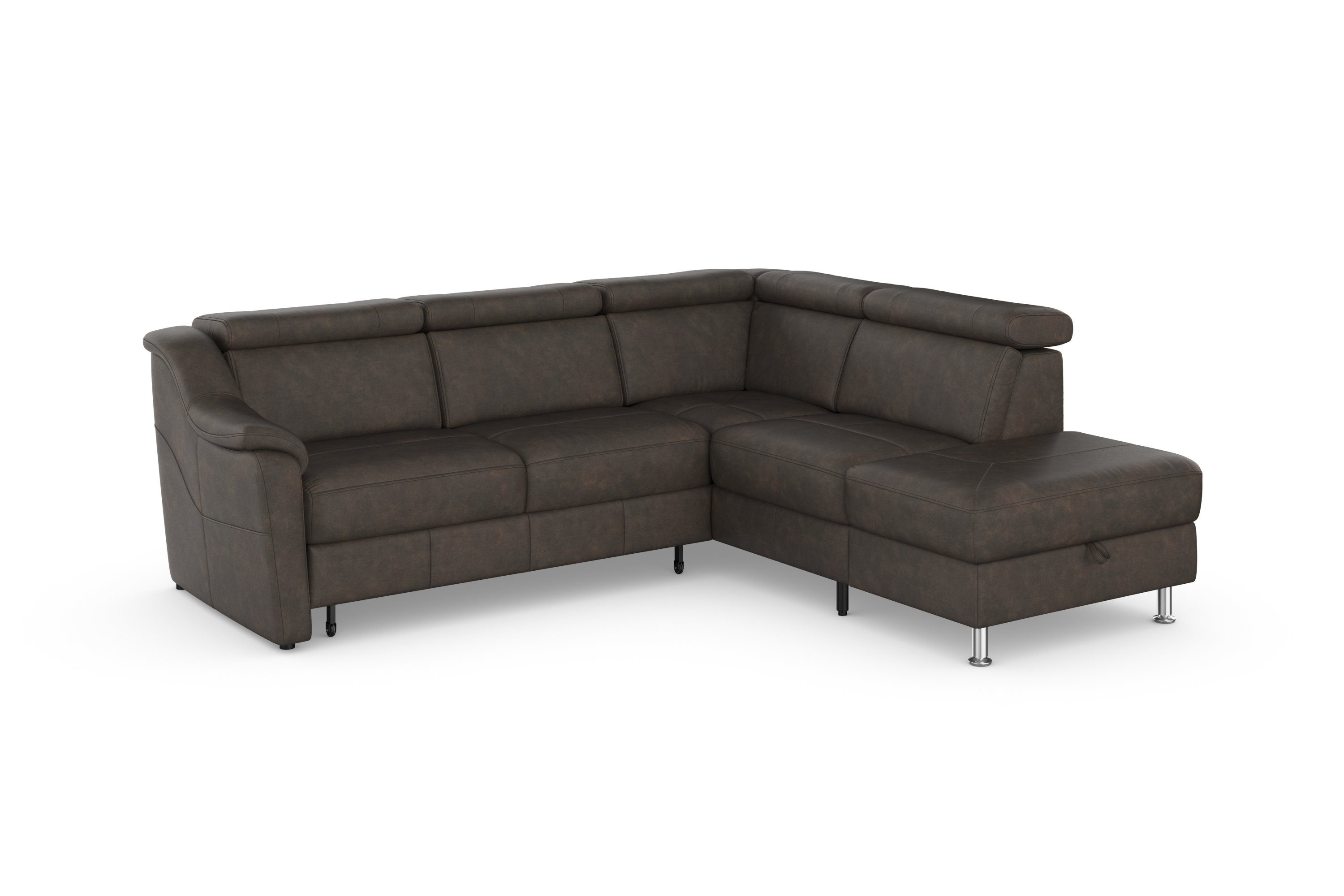 sit&more Hoekbank Freetown L-vorm met verstelbare hoofdsteun en comfortabele binnenvering