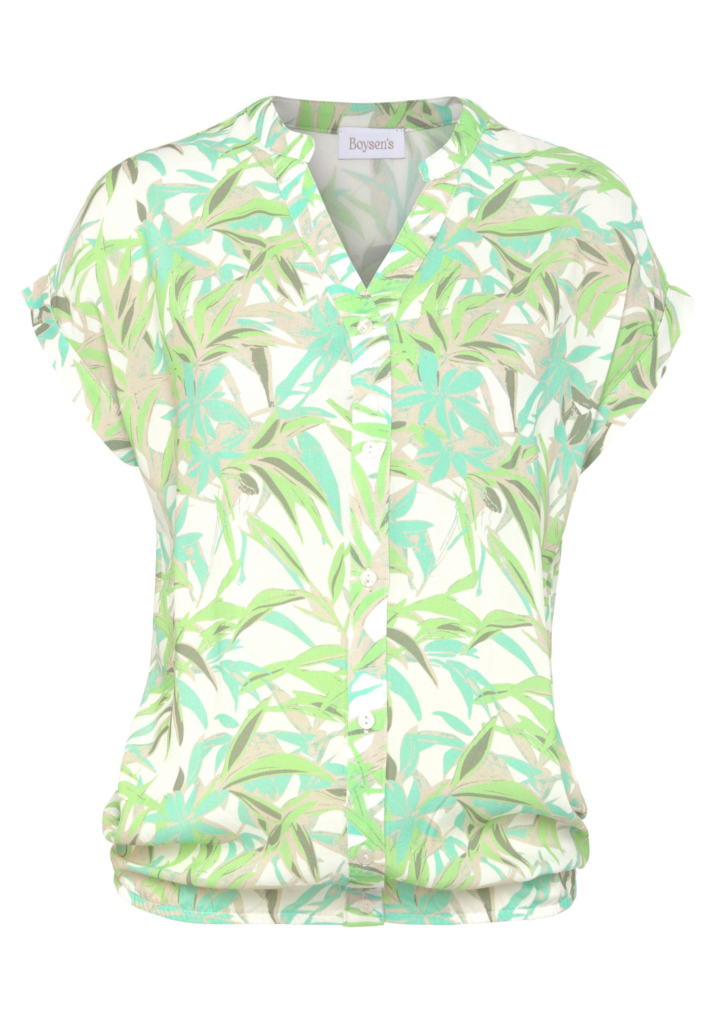 Boysen's Overhemdblouse met elastische tailleband in ballon-look nieuwe kollectie