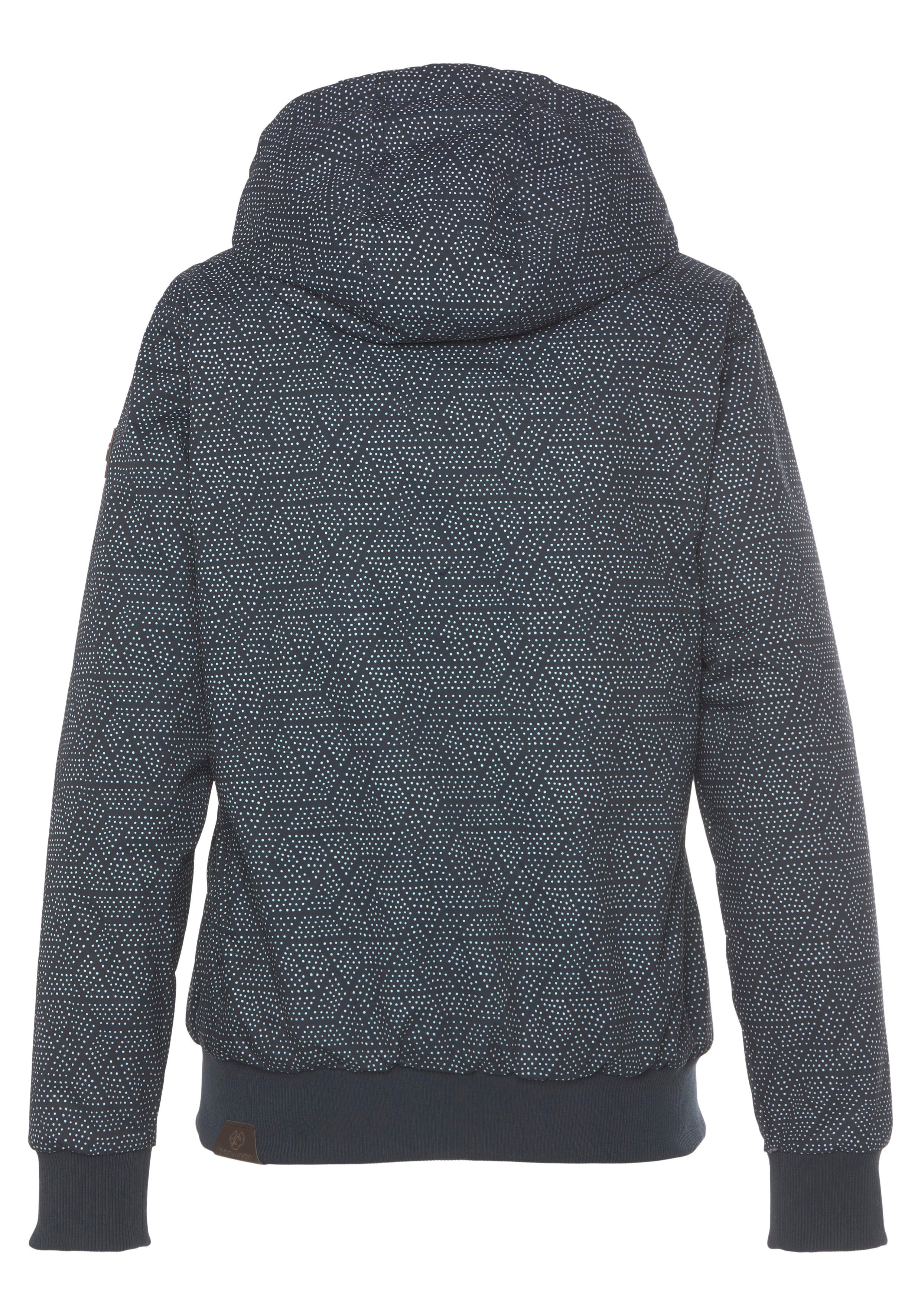 Ragwear Outdoorjack NUGETTKA PRINT O met stippenmotief