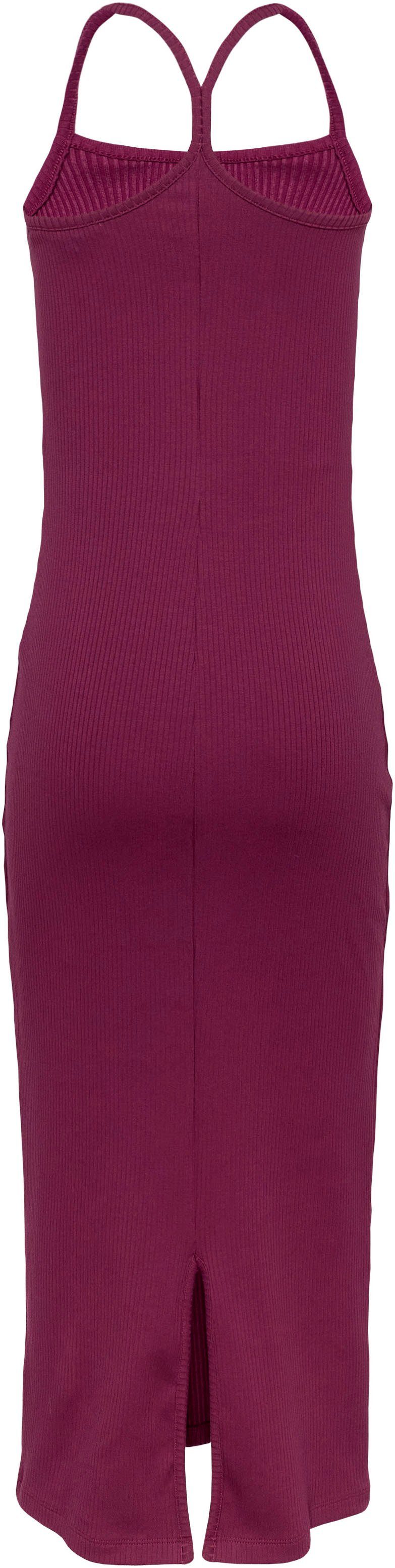 TOMMY JEANS Jerseyjurk TJW STRAPPY BADGE RIB DRESS met bandjes ribstof logo-badge