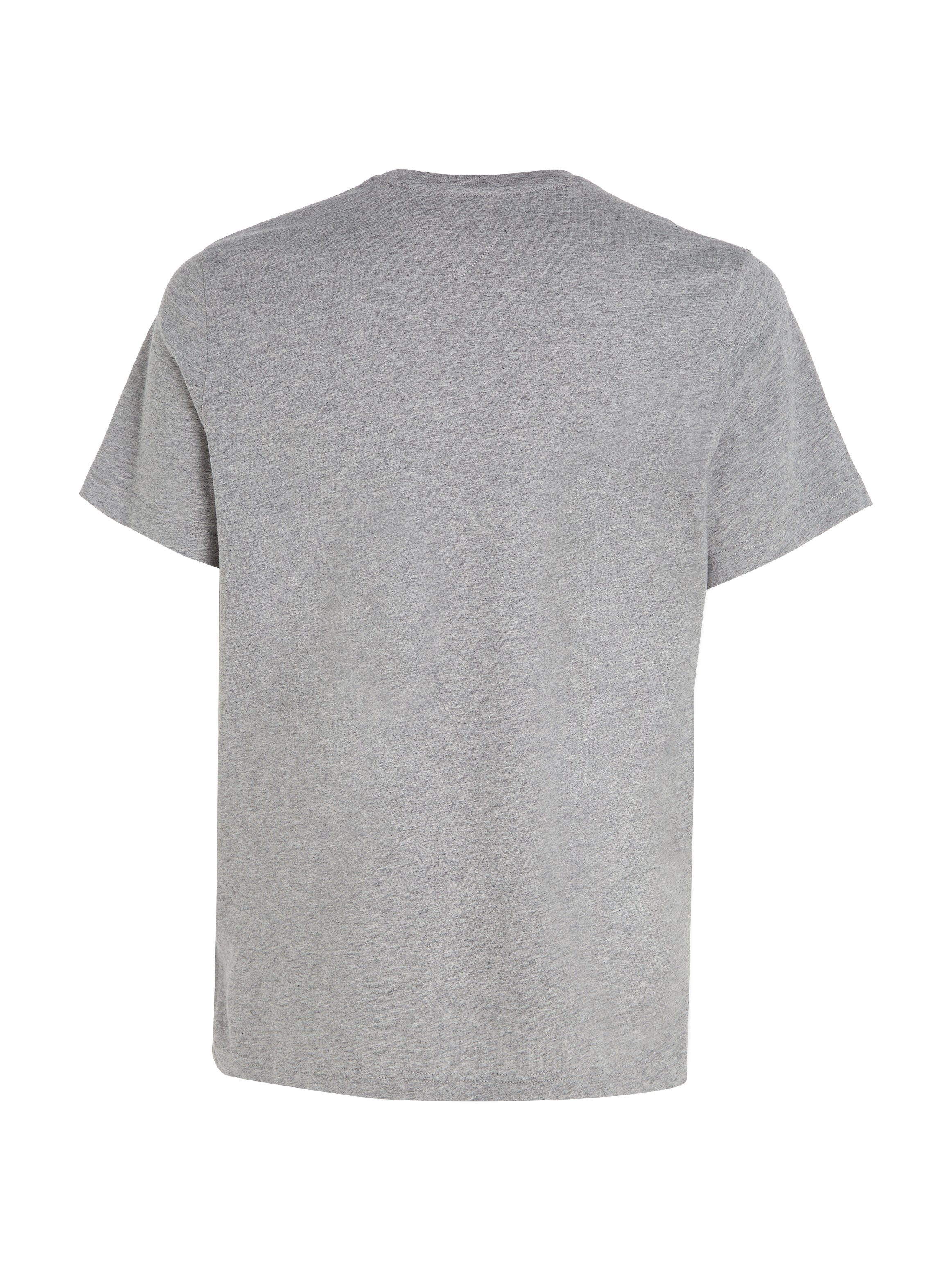 TOMMY JEANS T-shirt TJM ESSENTIAL SOLID TEE met ronde hals en subtiele logo-vlag