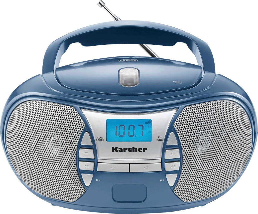 Karcher RR 5025 FM CD-radio AUX, CD, FM Blauw