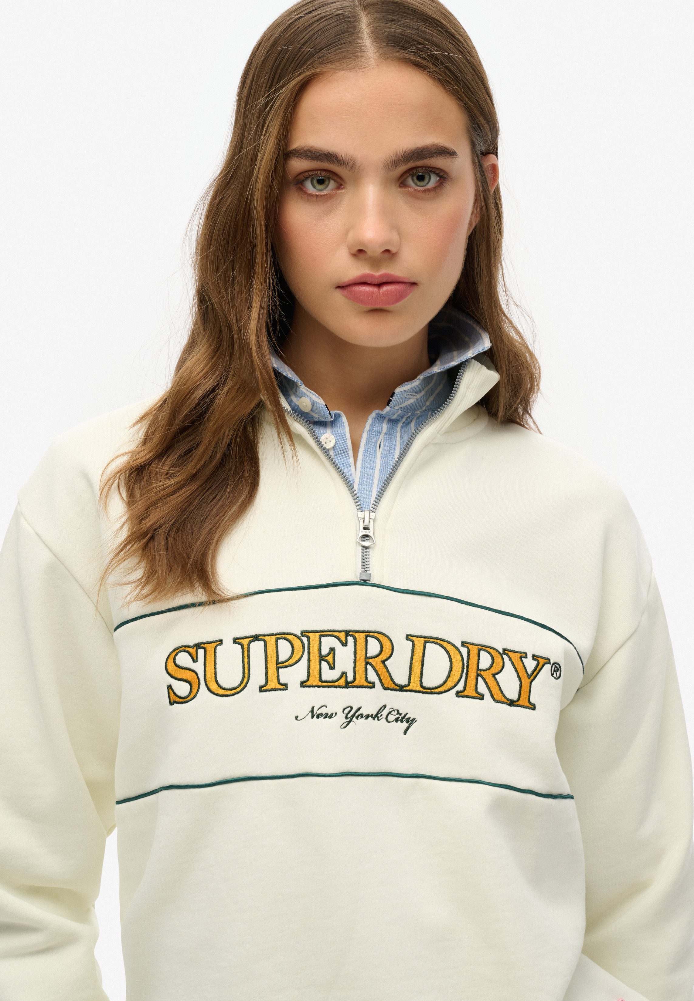 Superdry Sweatshirt COUNTRY CLUB LOOSE HALF ZIP