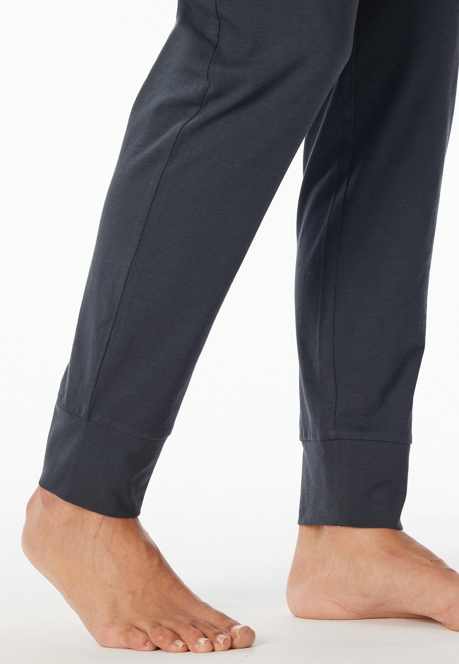 Schiesser Pyjama Casual Essentials met afgewerkte, ronde halsopening (2-delig)