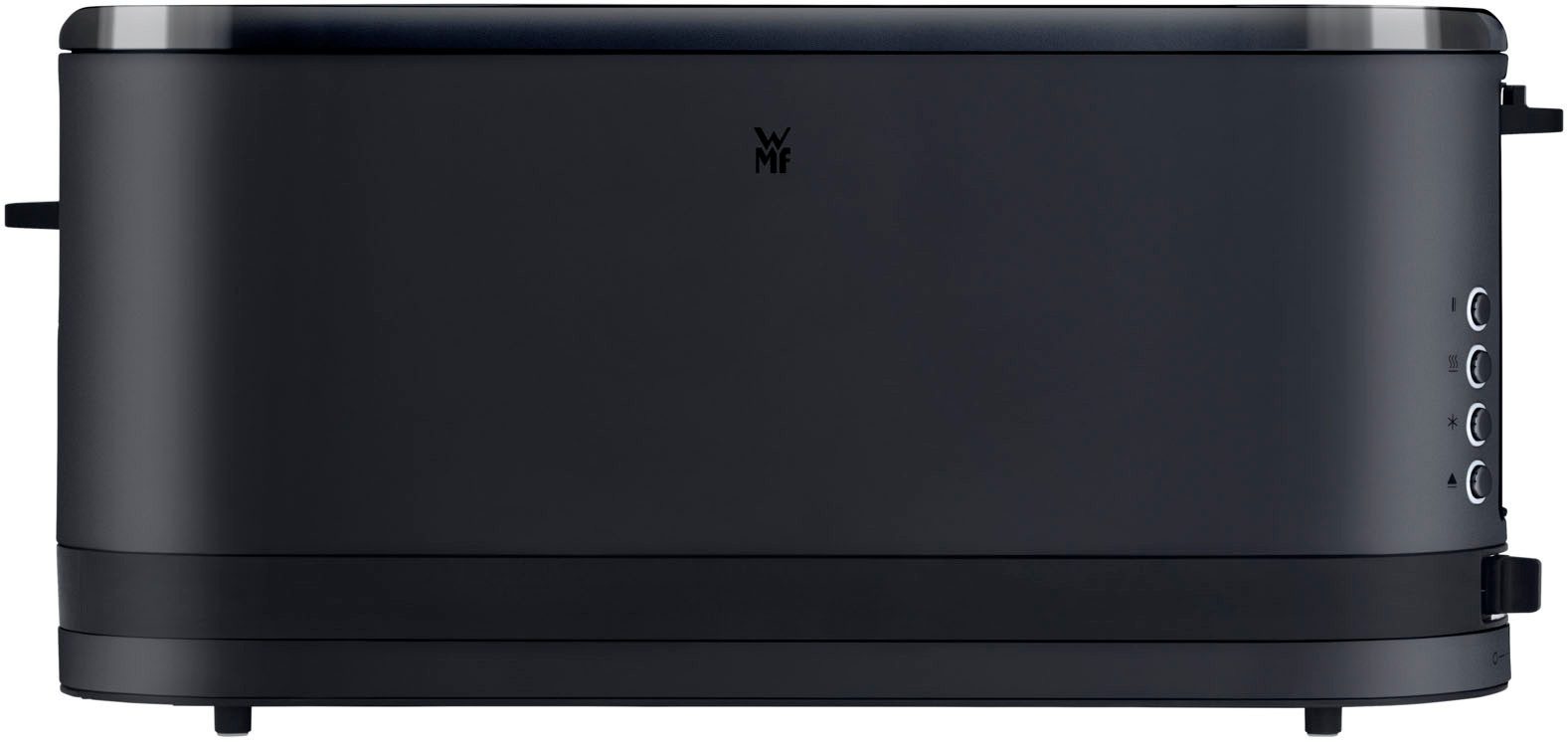 WMF Toaster KEUKENminis Deep Black, Langsleufbroodrooster, met broodjesopzetstuk