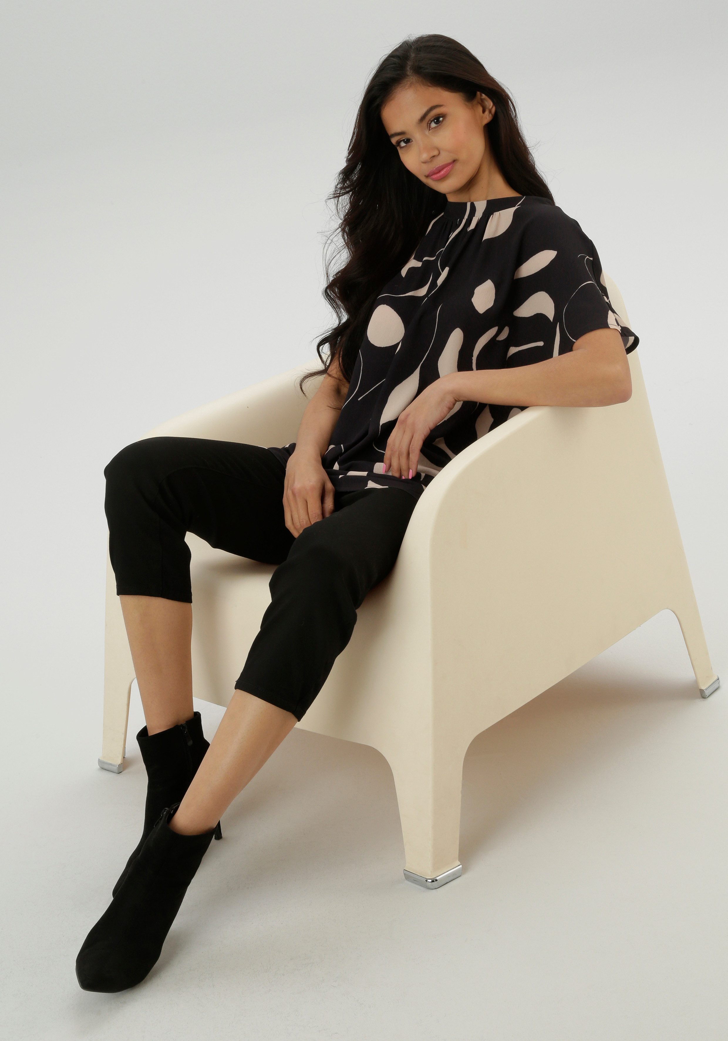 Aniston SELECTED Blouse met korte mouwen
