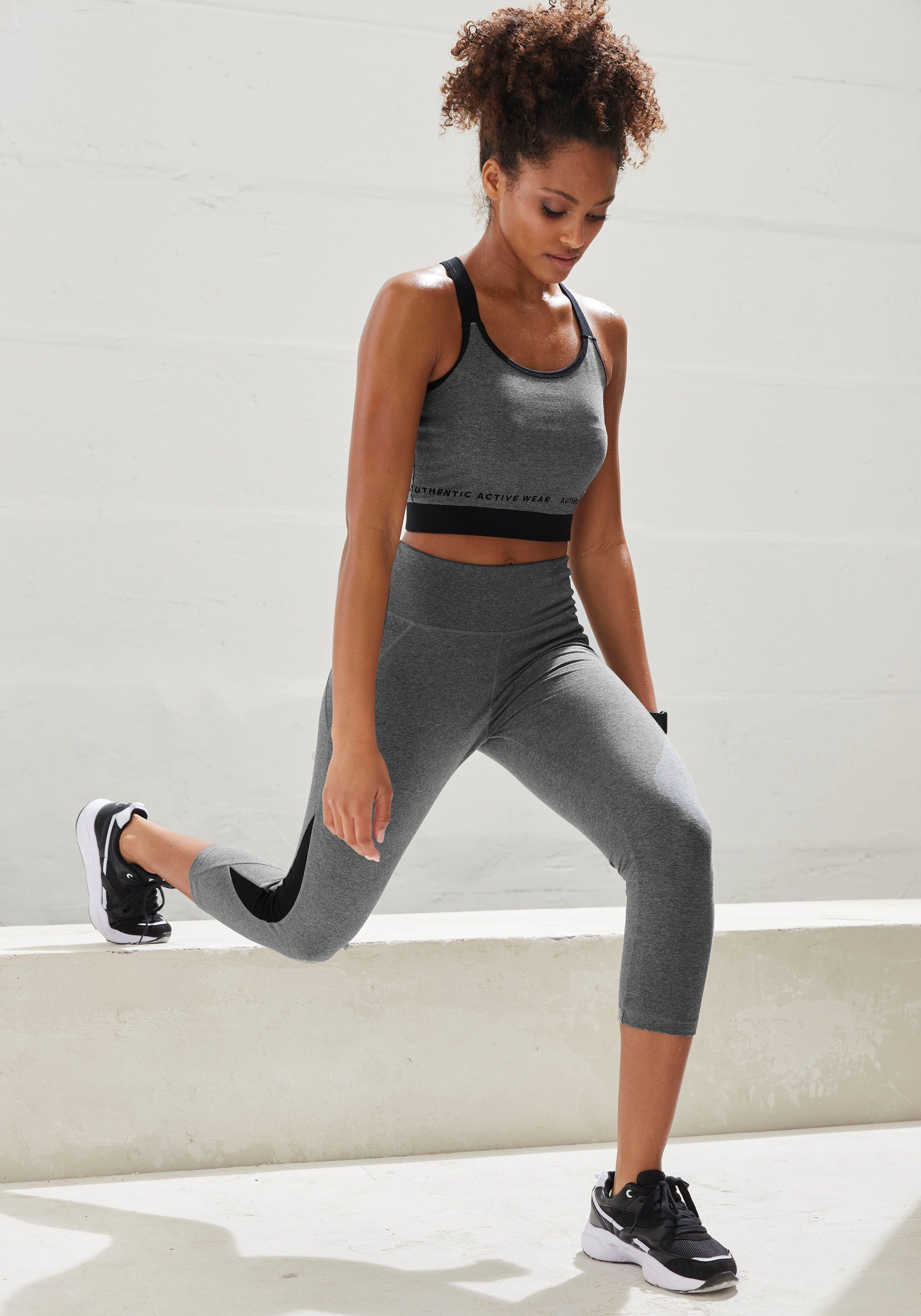 vivance active Caprilegging -Sportleggings Sportleggings met brede comfortband