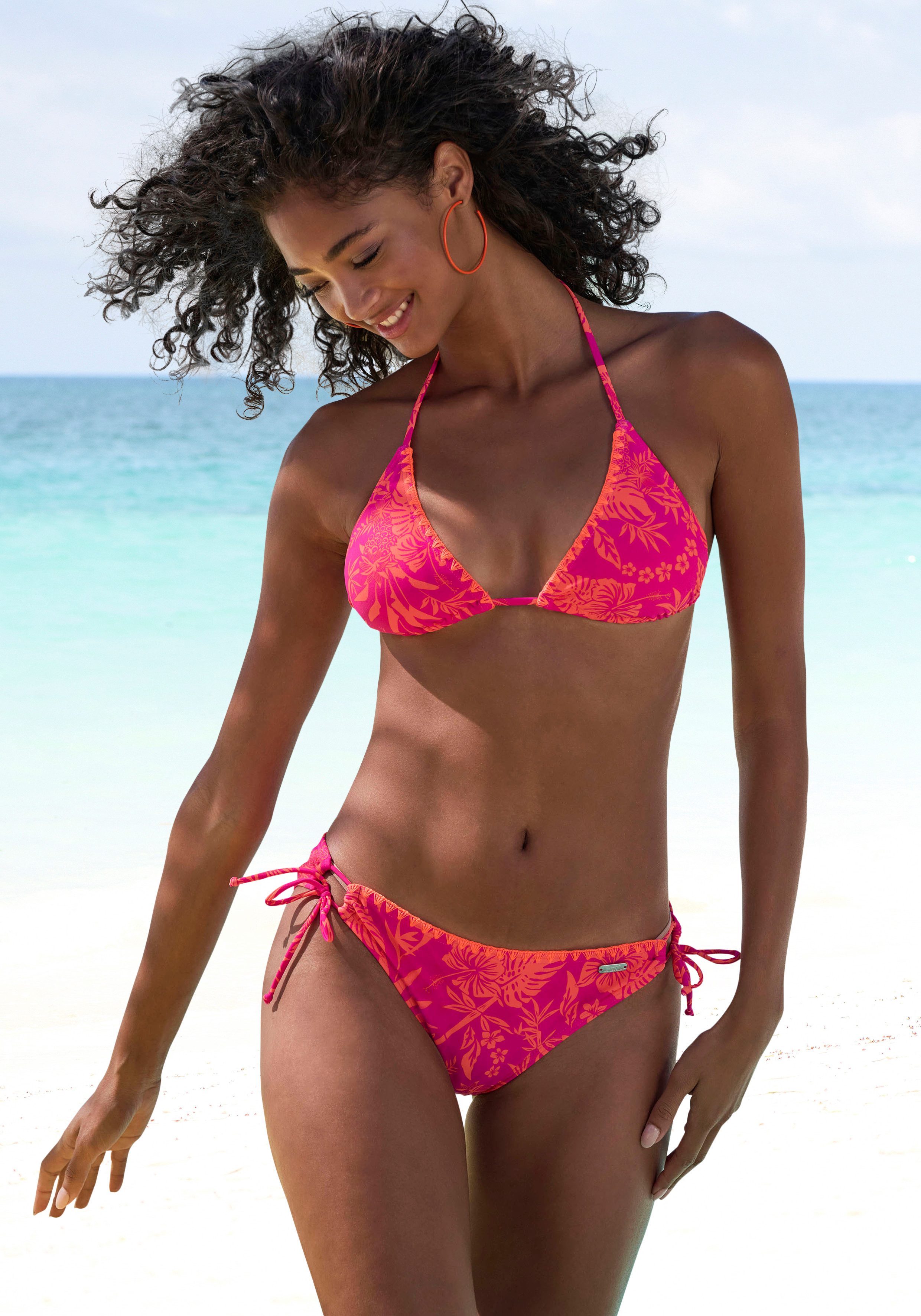 Venice Beach Triangelbikini Kensi met contrastkleurig gehaakt randje