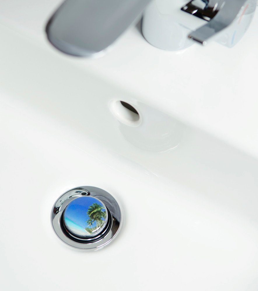 Sanilo Set badkameraccessoires KARIBIK bestaand uit toiletzitting, badmat en wastafelplug (complete set, 3-delig)
