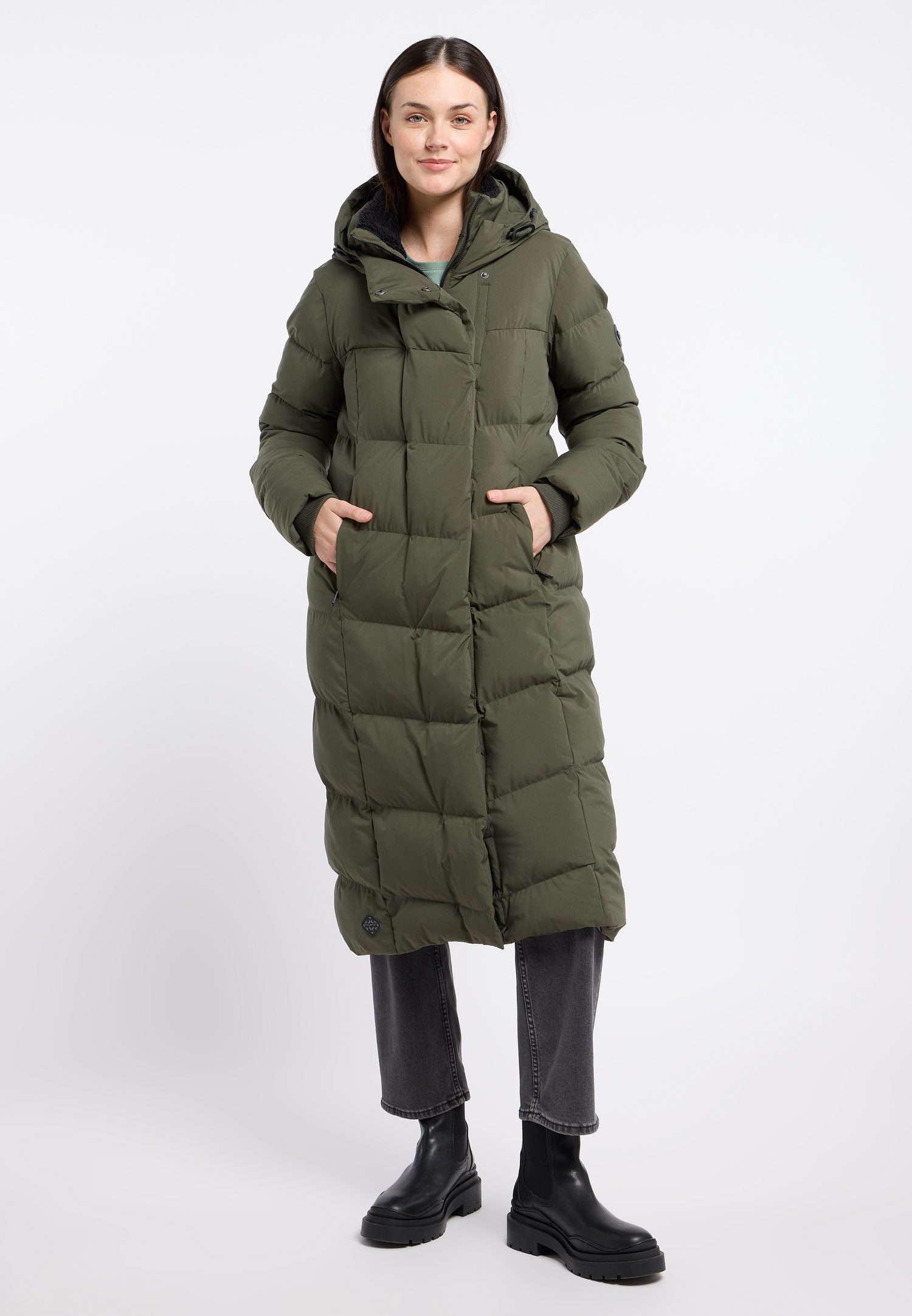 Ragwear Gewatteerde jas PAVLA LONG warme en waterafstotende winterjas
