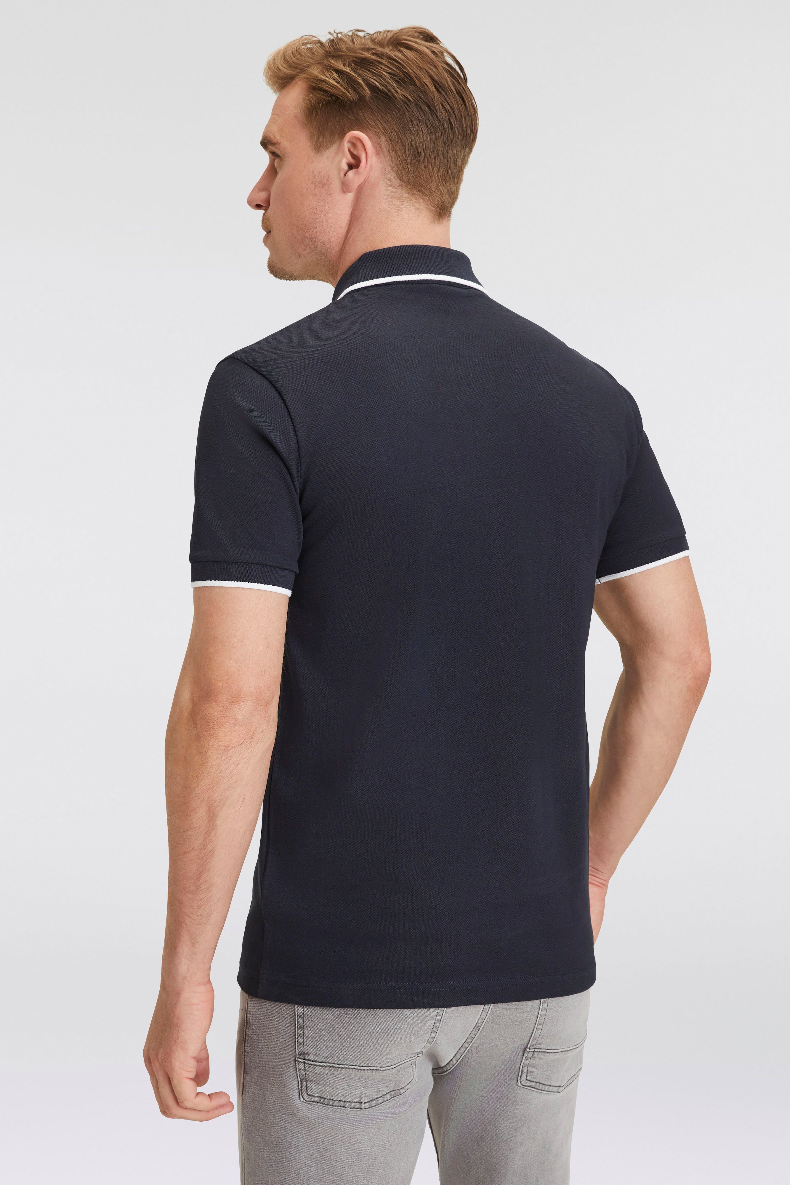 Boss Orange Poloshirt Passertip met boss badge