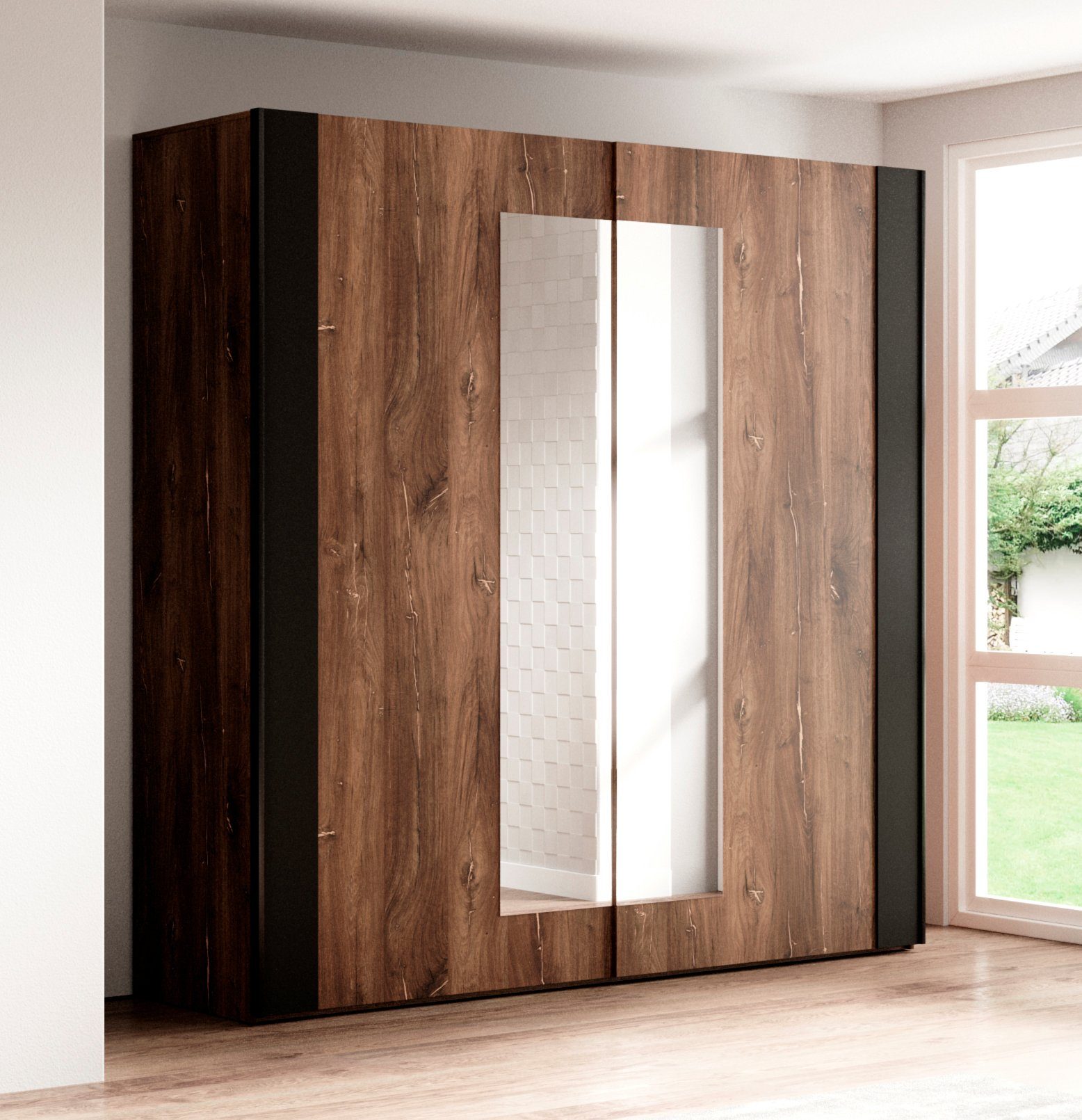 INOSIGN Zweefdeurkast Sigma, breedte 200 cm, moderne kledingkast, Made in Europe