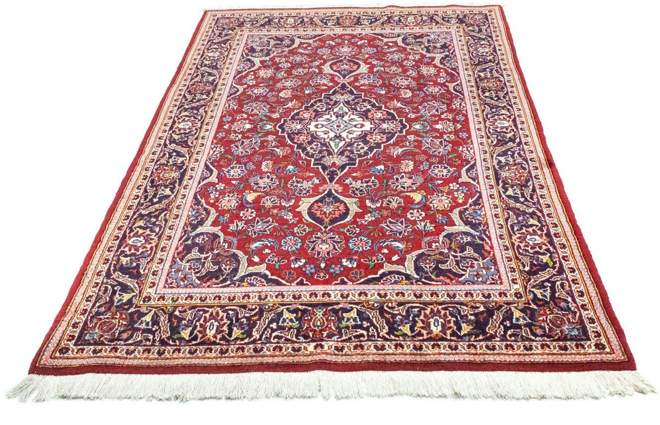 morgenland Wollen kleed Sarough medaillon rosso 222 x 136 cm Uniek exemplaar met certificaat