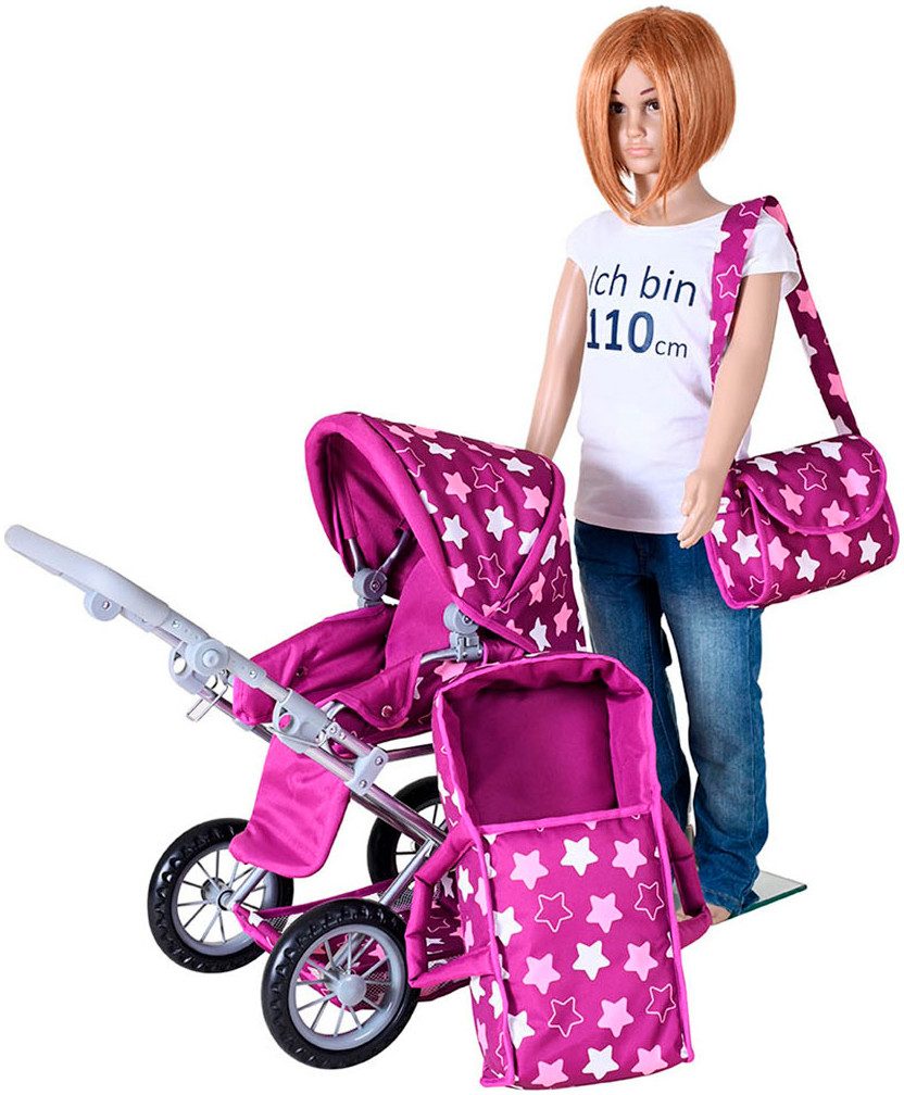 Knorrtoys® Combi-poppenwagen Ruby met luiertas