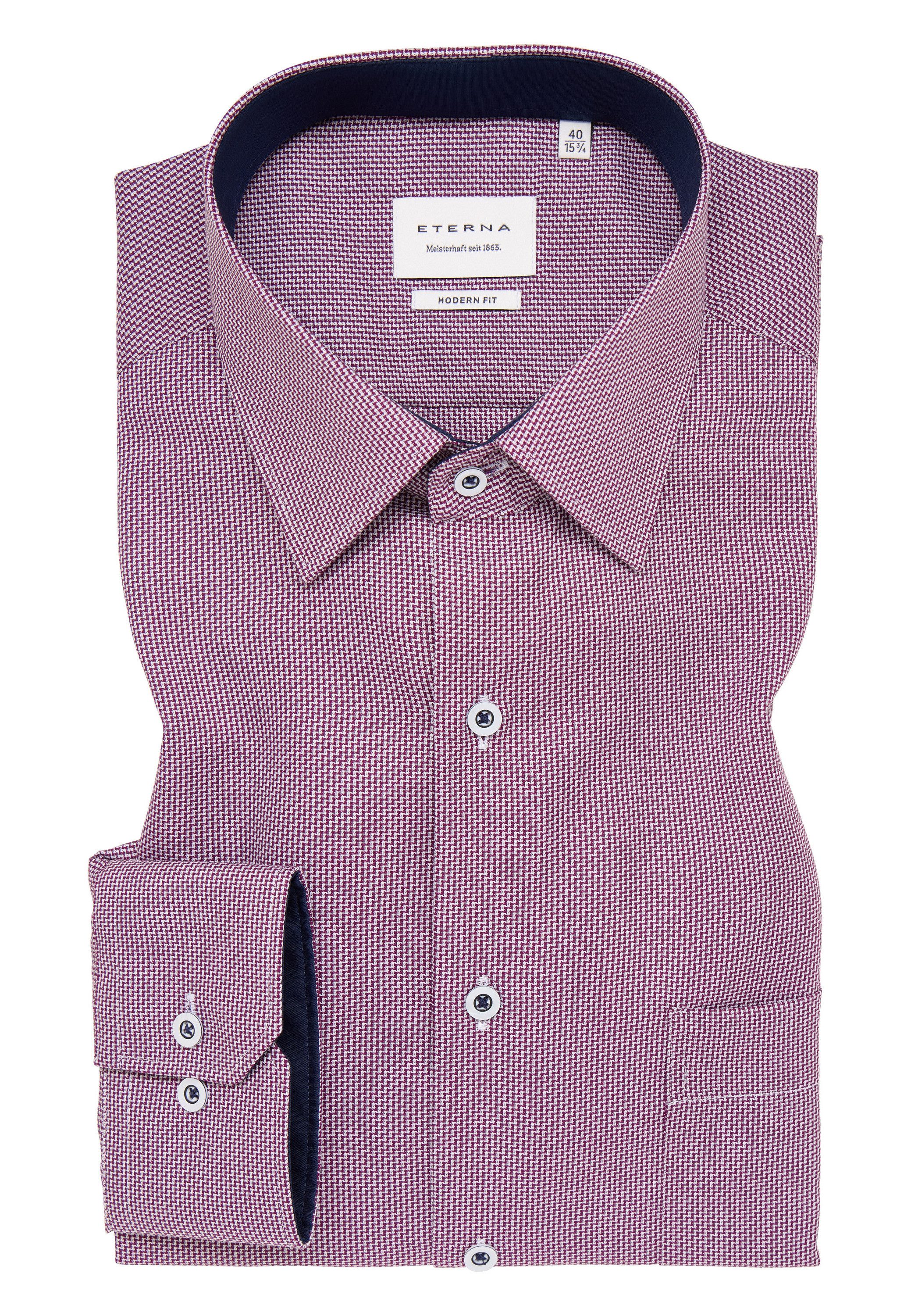 Eterna Overhemd met lange mouwen MODERN FIT NON IRON (strijkvrij)