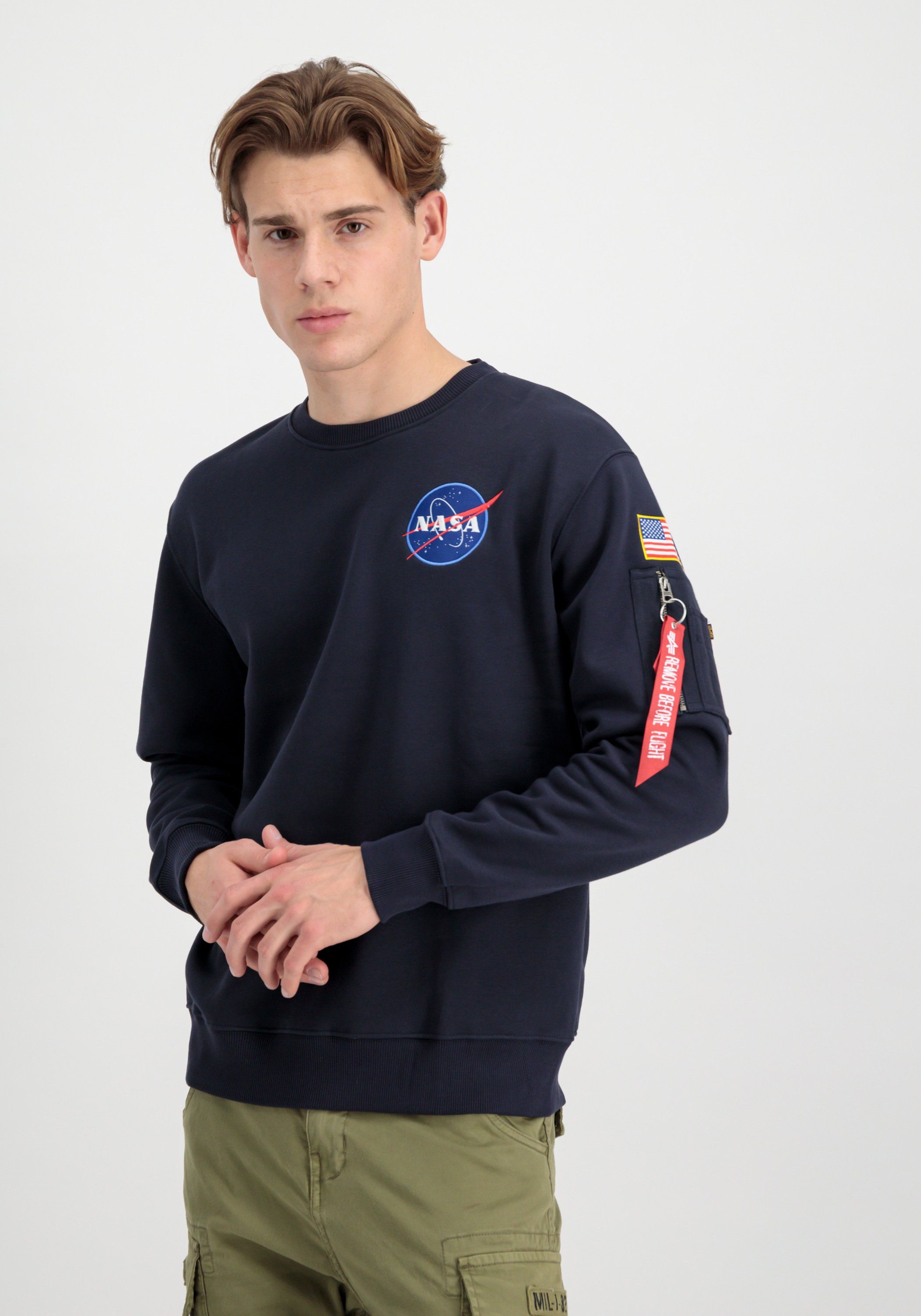 Alpha Industries Sweater Alpha Industries Men - Sweatshirts Space Shuttle Sweater heren sweaters maat 5 XL blauw