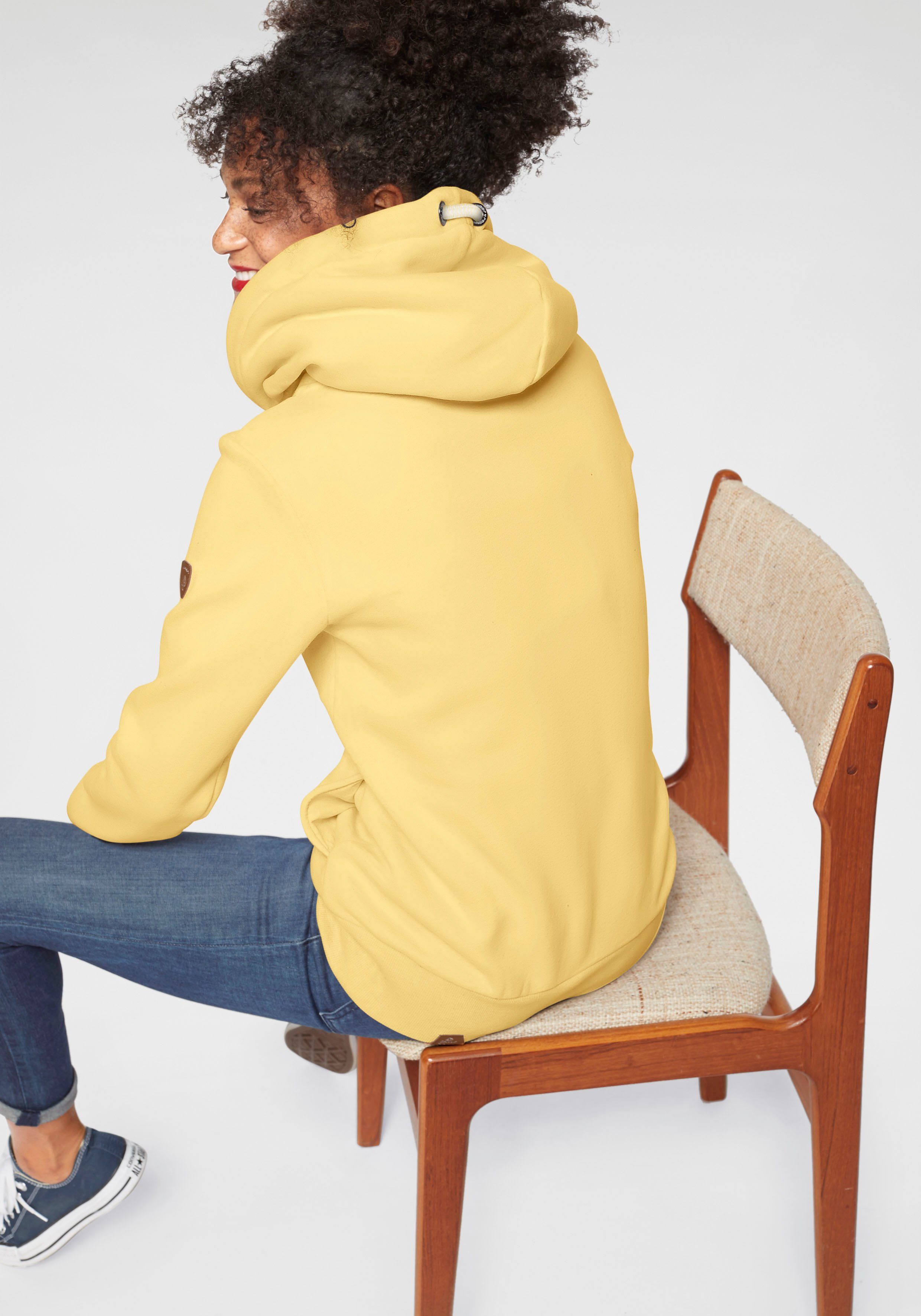Ragwear Hoodie GRIPYBUTTON Sweater met rustieke koordaccenten