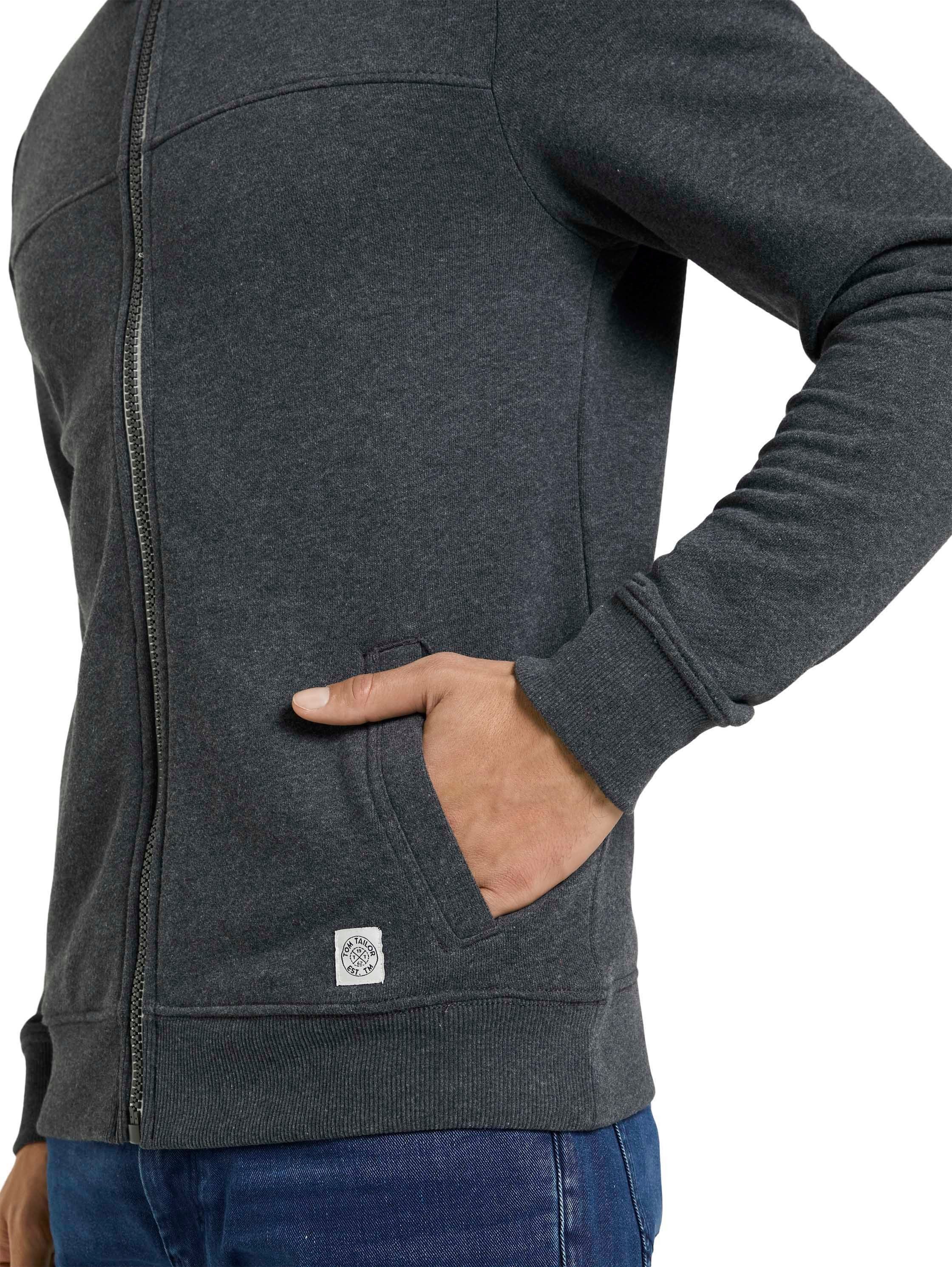 Tom Tailor Sweatvest met opstaande kraag die warm is voor de hals