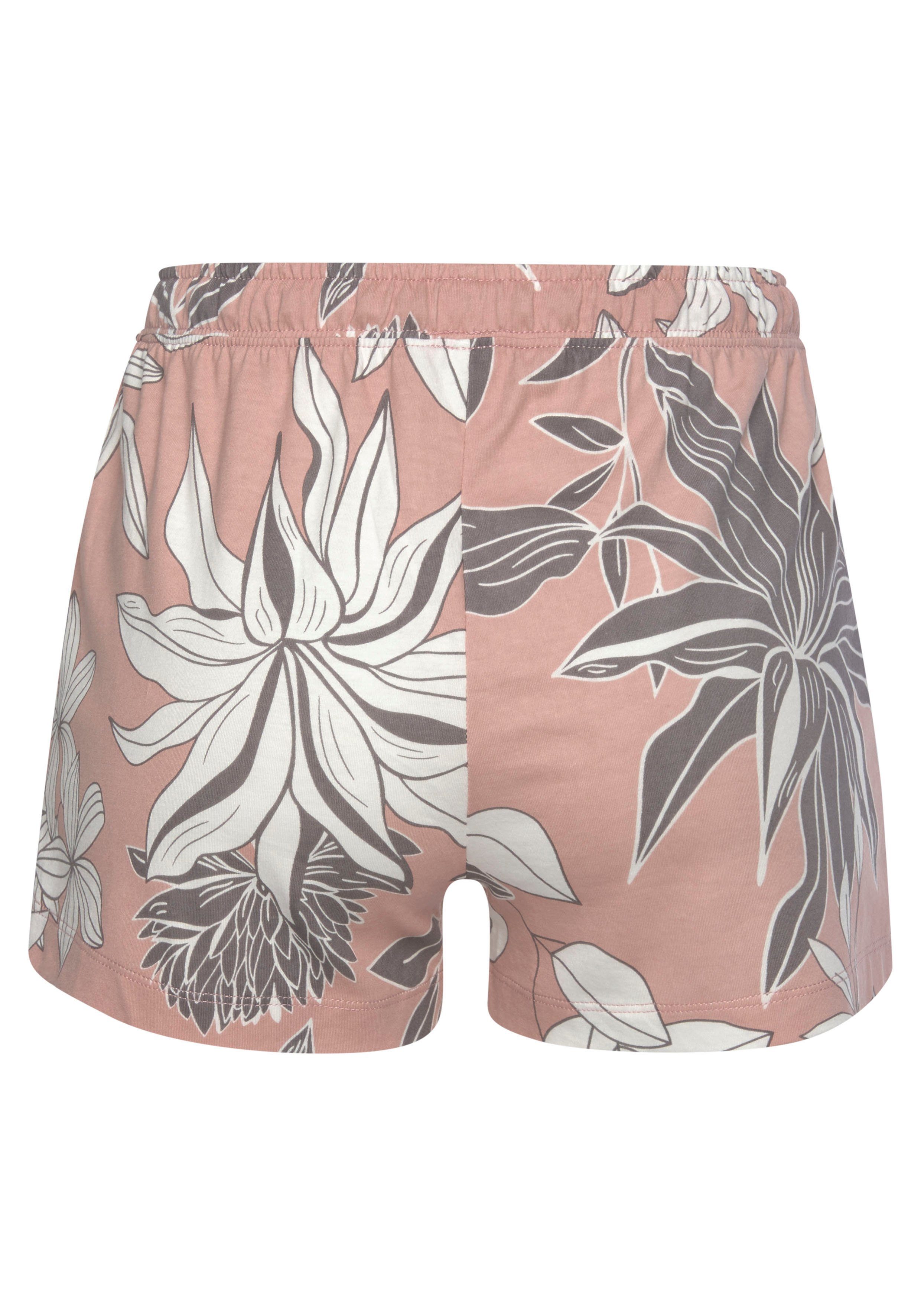 Lascana Pyjamashort met bloemenprint