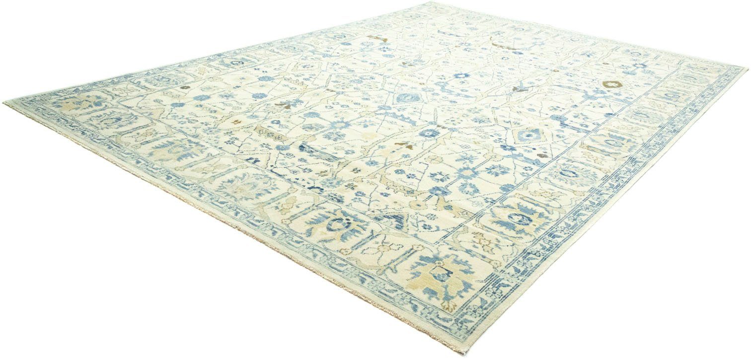 morgenland Wollen kleed Design-vloerkleed met de hand geknoopt blauw handgeknoopt