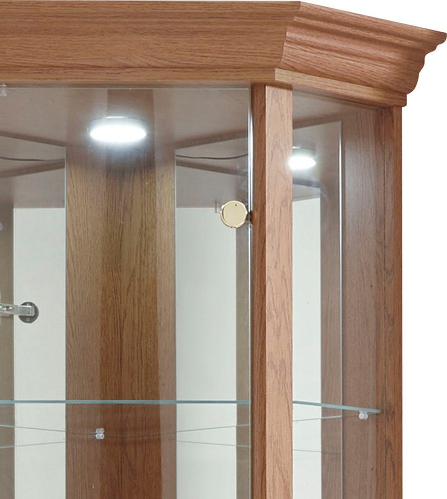 fif möbel Vitrinekast TRIO Hoekvitrine/Glasvitrine 1x Glazen deur, perfect voor verzamelaars, verzamelvitrine