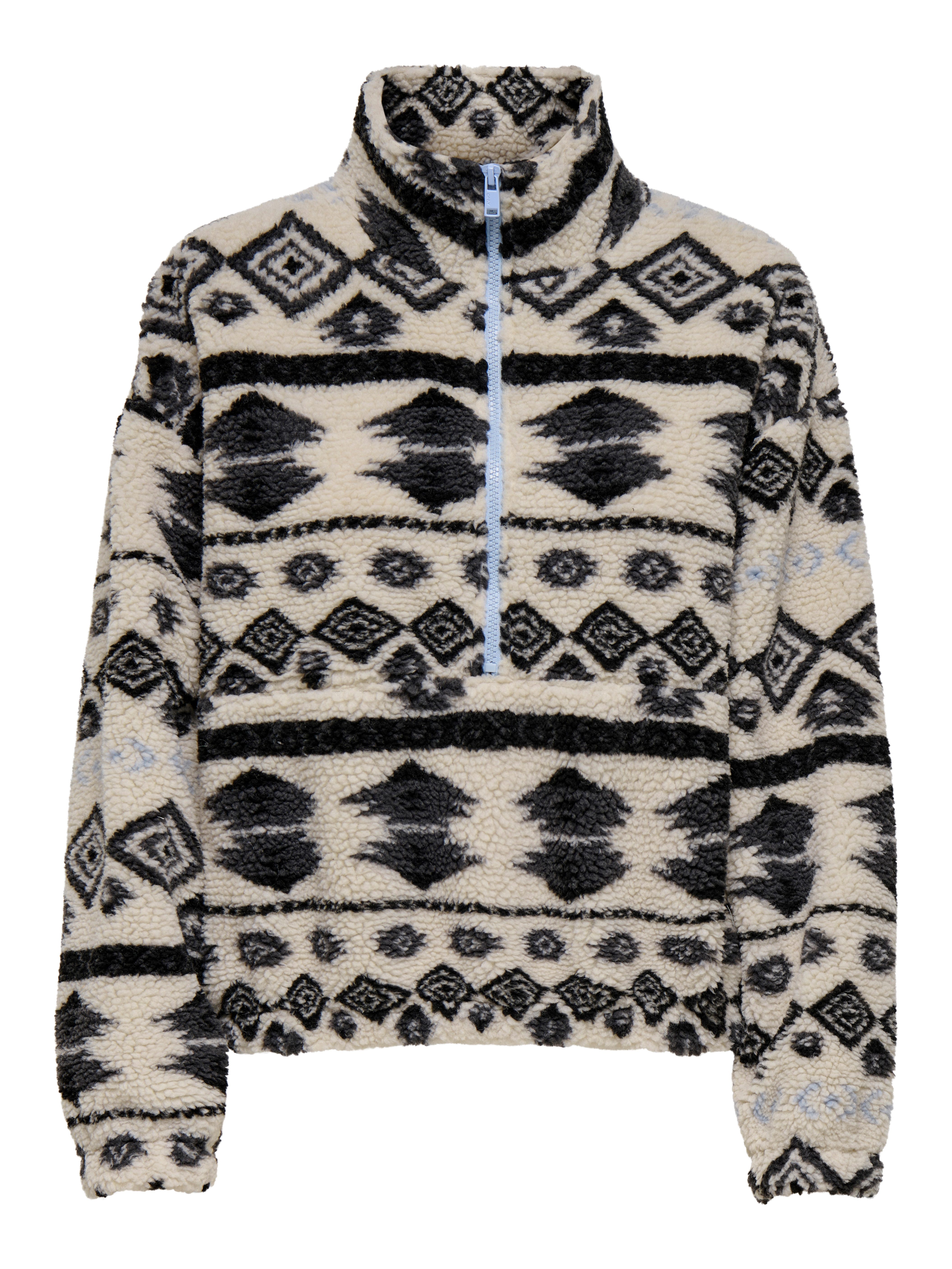 Only Sweatshirt ONLJANNE AZTEC TEDDY L/S HALFZIP CC SWT